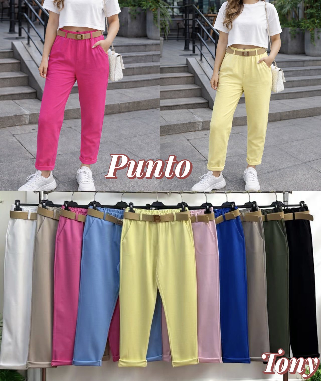 Spodnie Damskie  WŁOSKA  , Size uni, paczka 6szt ,mix kolor