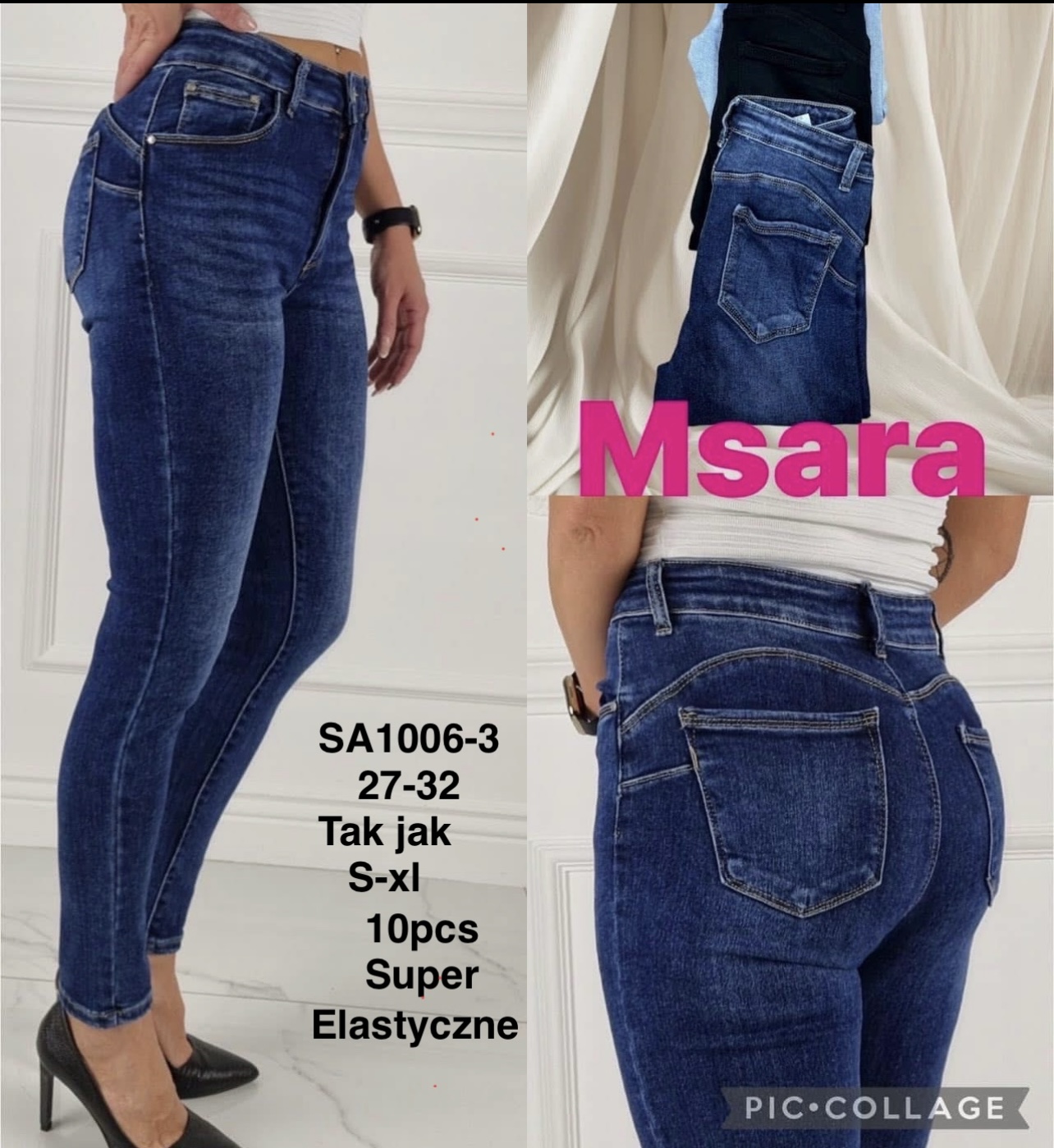 Jeansy damskie , Size xs-xl, paczka 10szt,1kolor