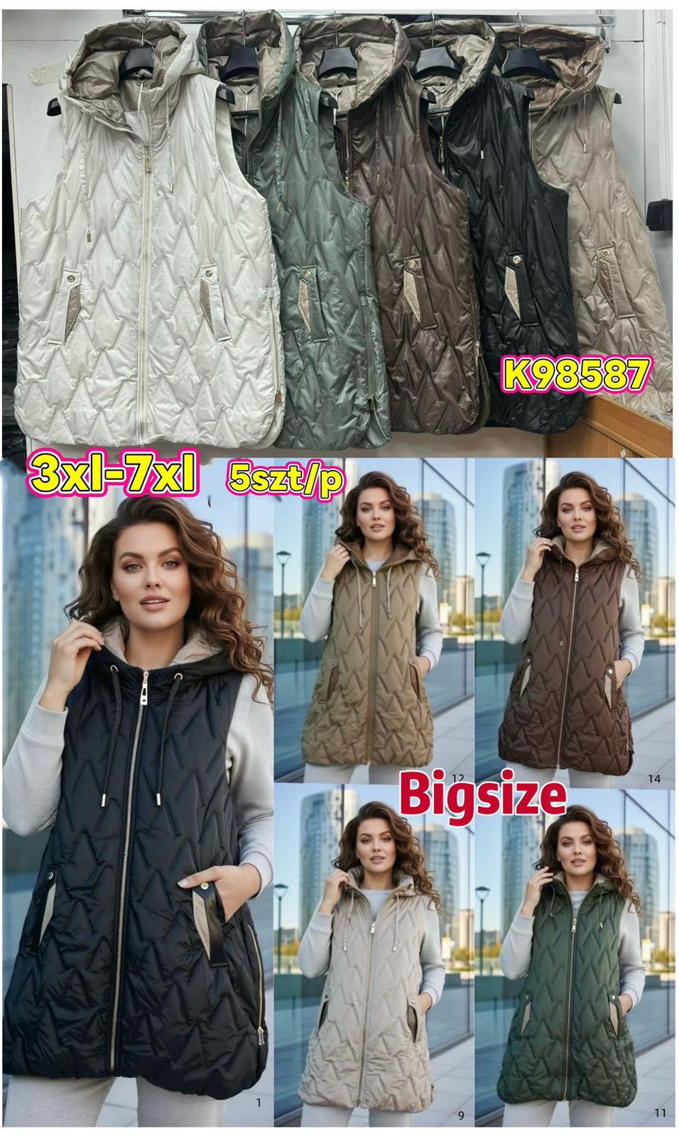 Kamizelki damskie ,size 3xl-7xl,paczka 5szt,1kolor