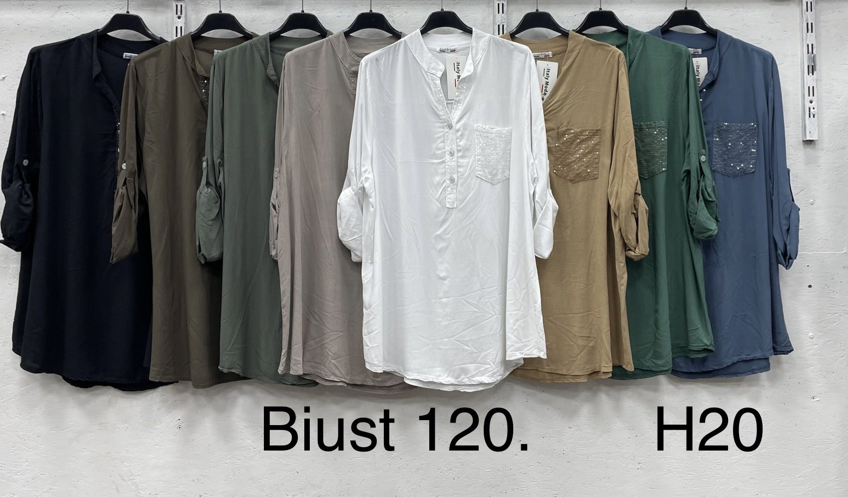 Bluzki Damskie  WŁOSKA  , Size uni, paczka 6szt ,mix kolor