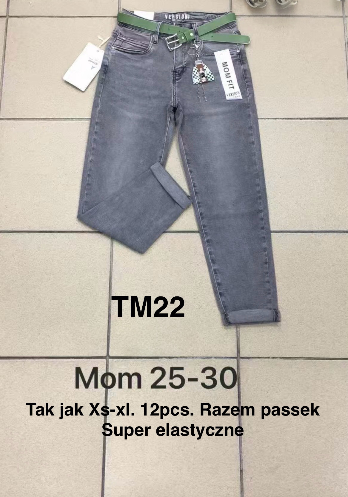 Jeansy damskie , Size xs-xl,paczka 12szt,1kolor