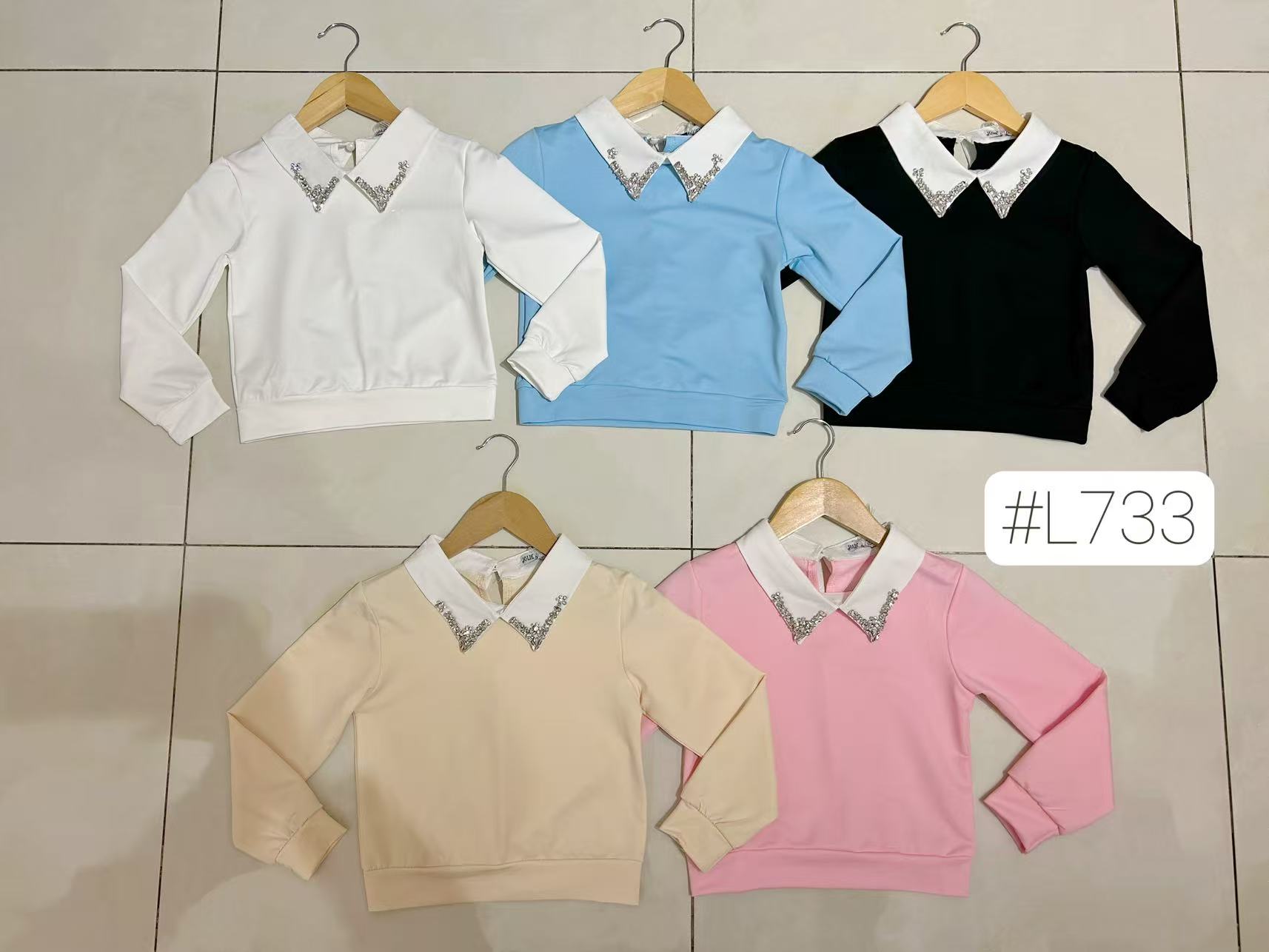 Bluzy DZIECIĘCA , Size 4-14lat, paczka 6szt ,1kolor