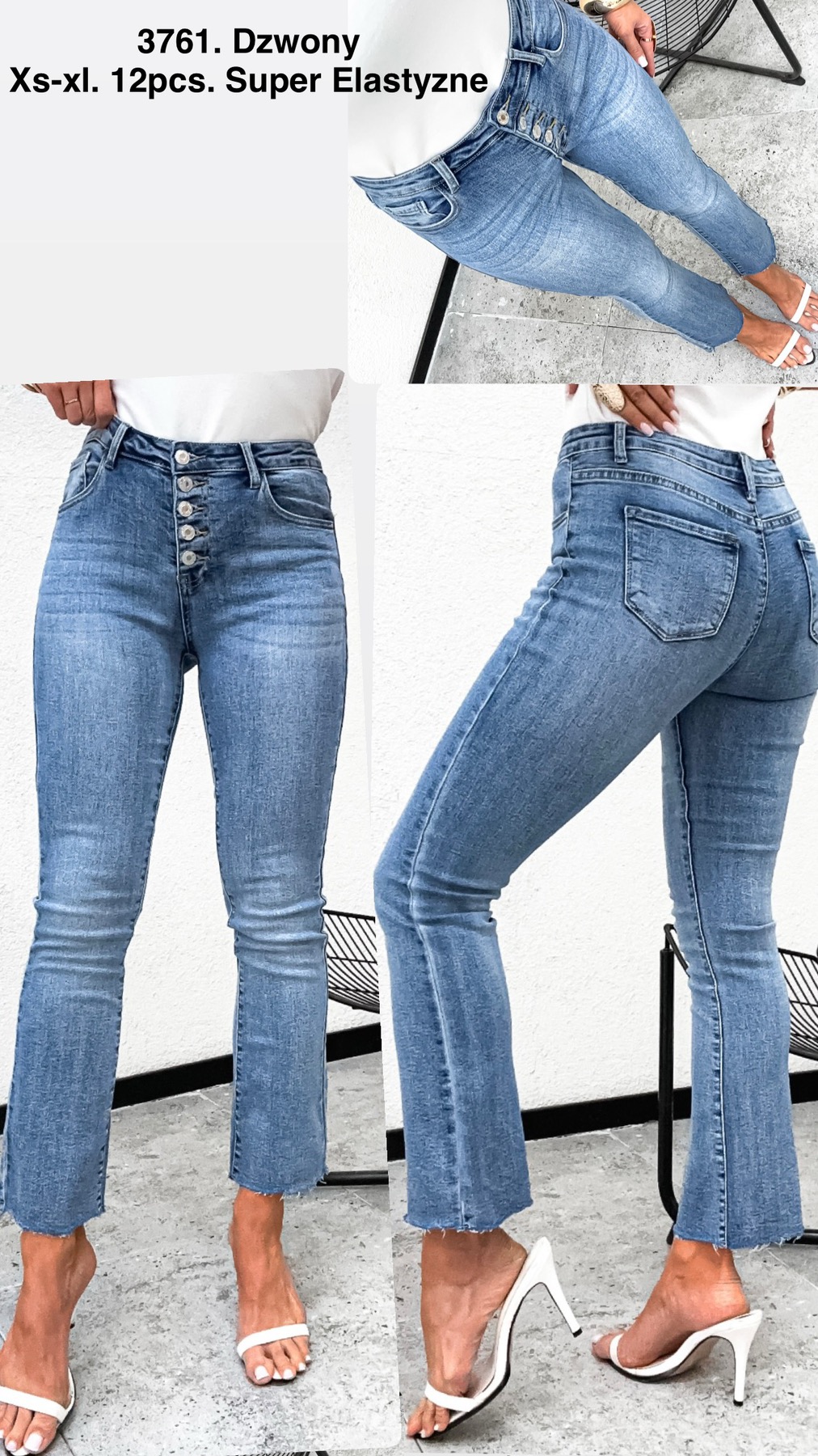 Jeansy  damskie , Size xs-xl,paczka 12szt,1kolor