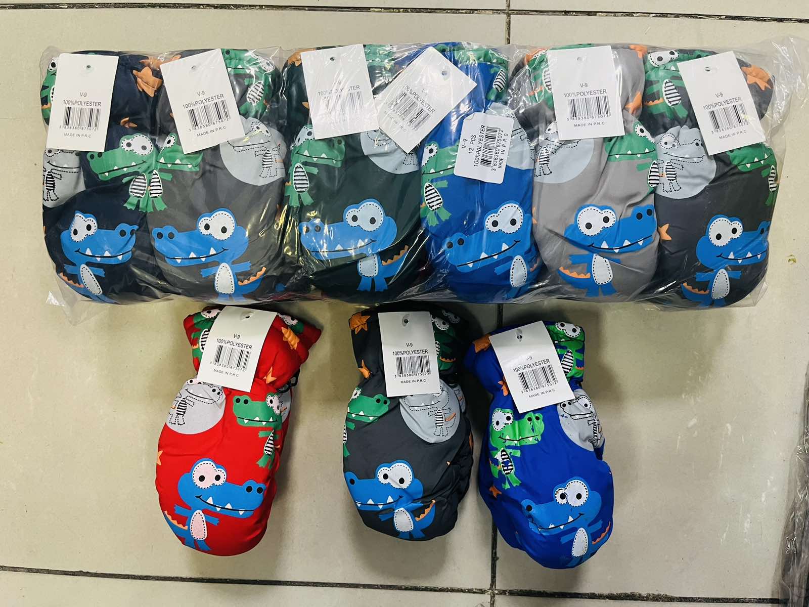 Rękawiczki  DZIECIĘCA, paczka 12szt,mix kolor