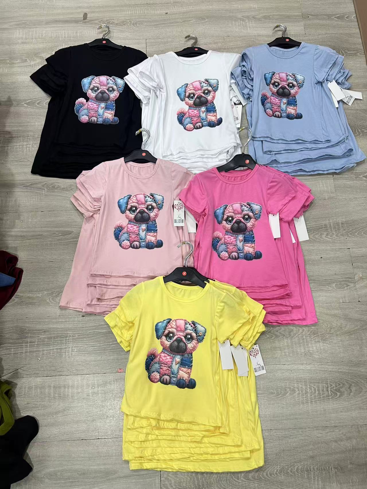 Bluzki  DZIECIĘCA , Size 4-14lat, paczka 6szt ,1kolor