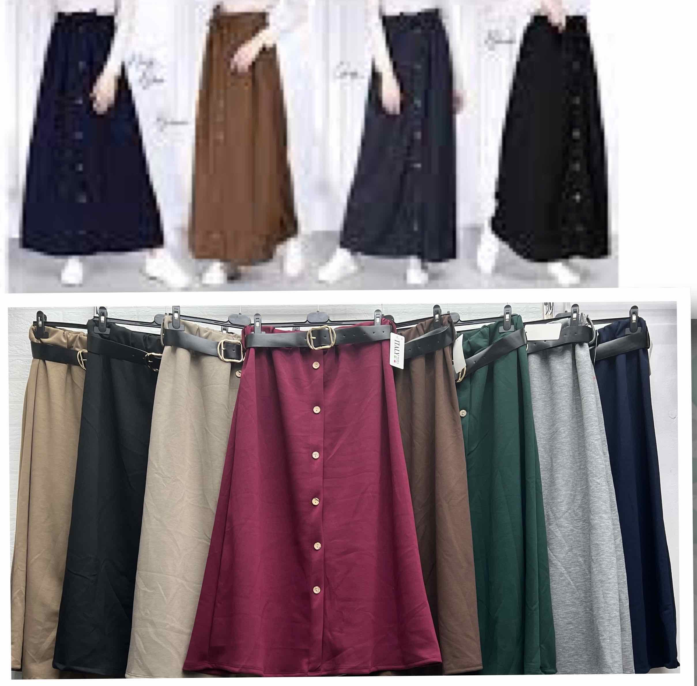 Spódnica długa  Damskie  WŁOSKA  , Size uni, paczka 6szt ,mix kolor