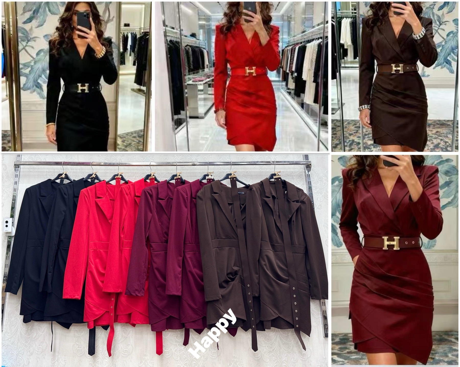 Sukienki Damskie wloskie, Size uni, paczka 6szt ,mix kolor