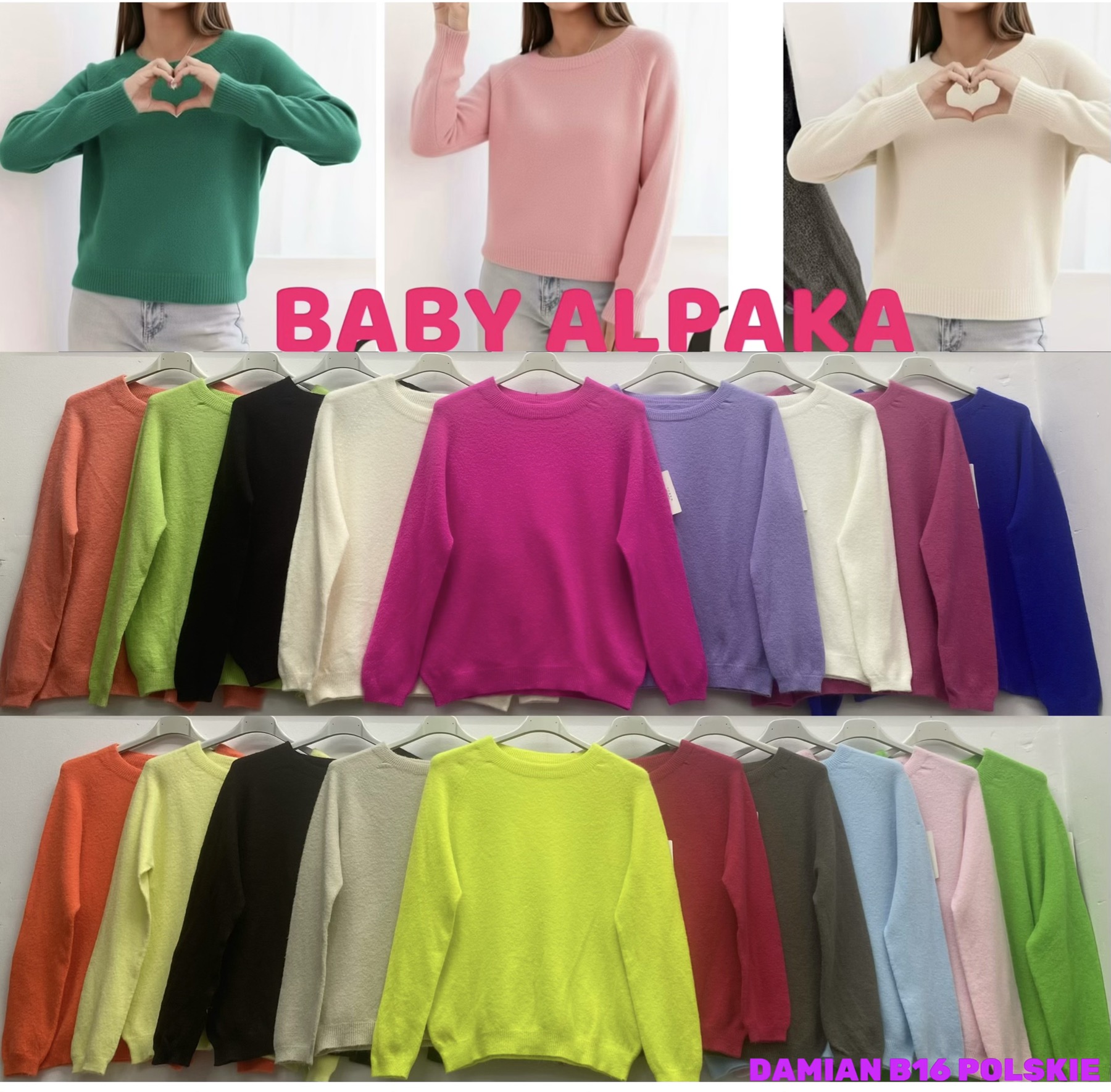 Bluzy Damskie, Size uni, paczka 6szt ,mix kolor