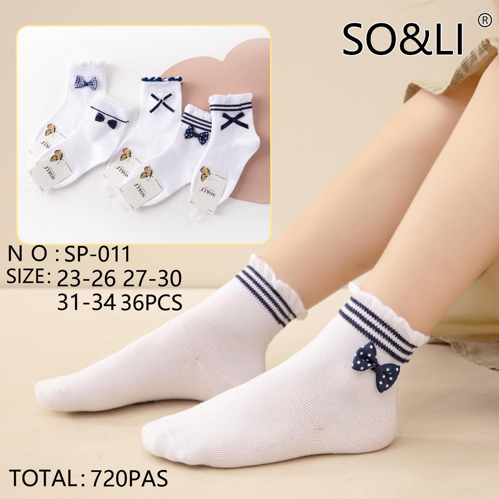 Skarpety DZIECIĘCA .size: 23-36, (36par/paczka)