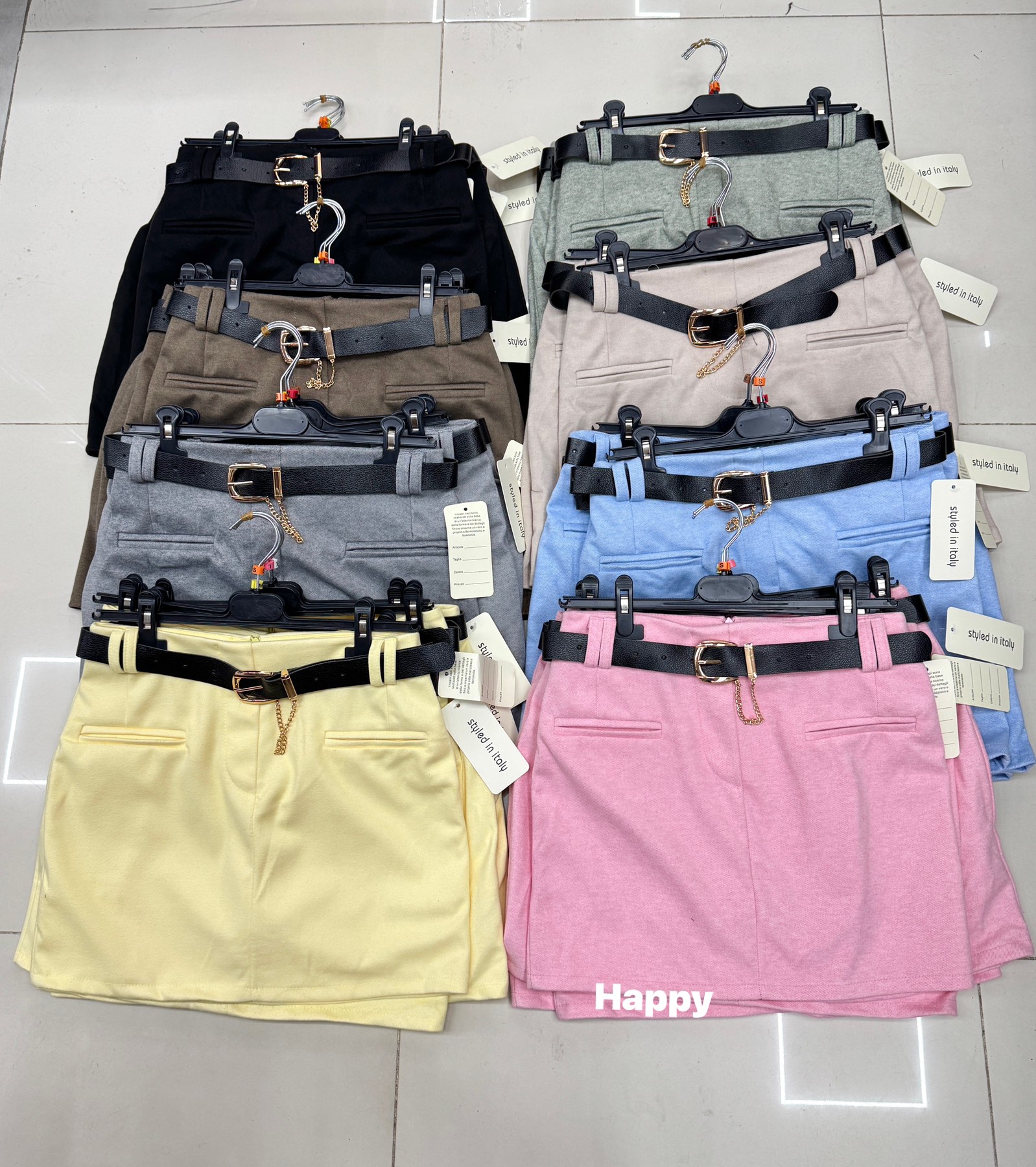 Spódnica Damskie Włoskie , Size uni, paczka 6szt ,mix kolor