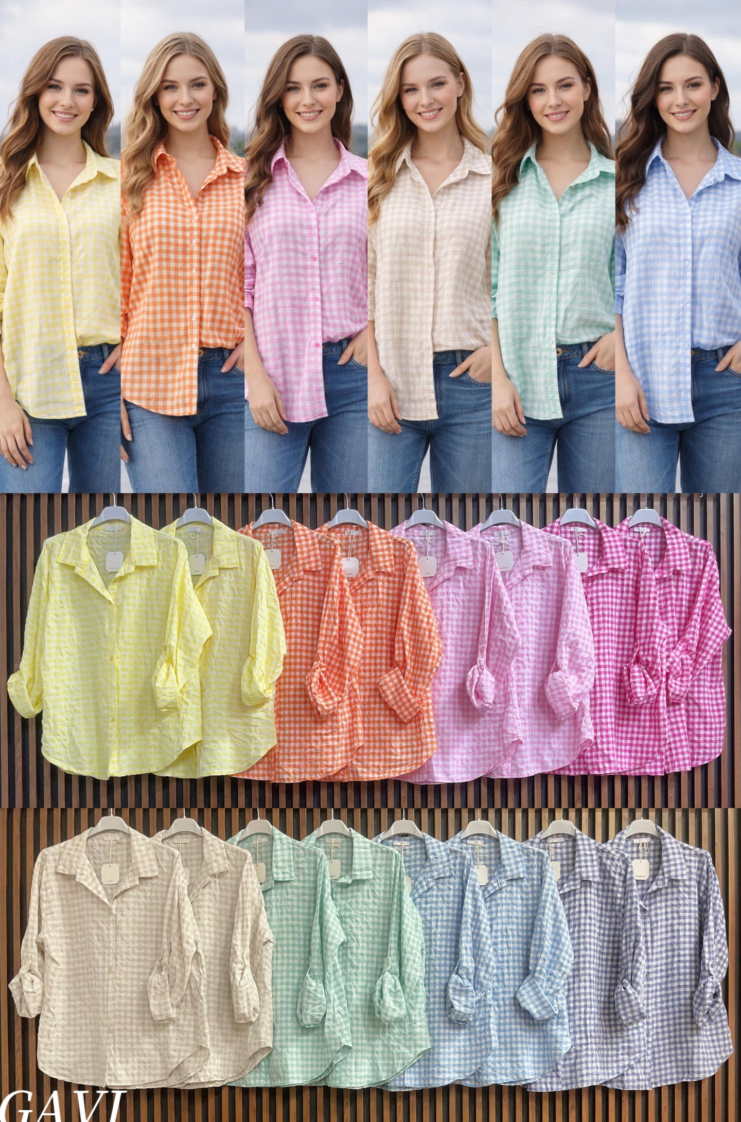 Koszule Damskie  WŁOSKA  , Size uni, paczka 6szt ,mix kolor