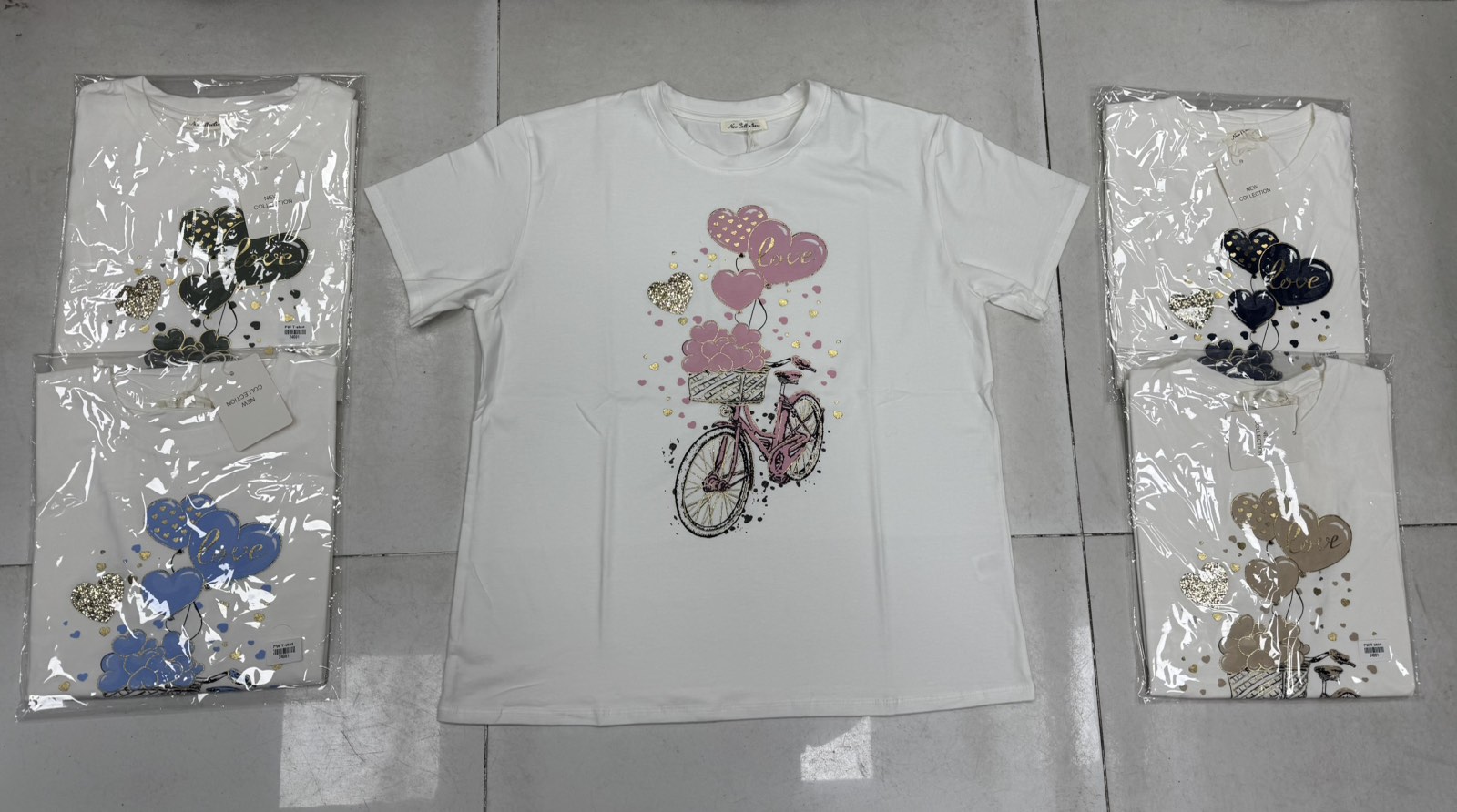 Bluzki  Damskie  WŁOSKA  , Size uni, paczka 6szt ,mix kolor