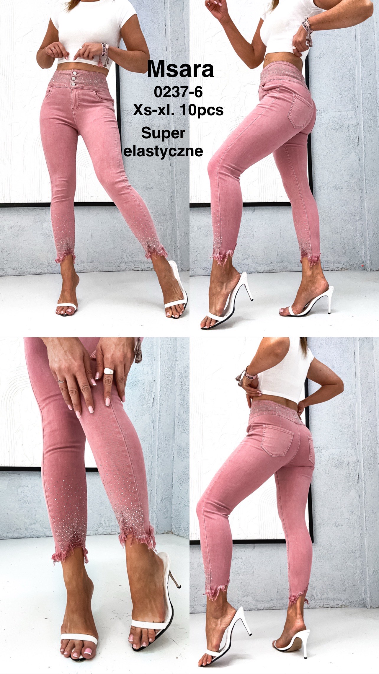 Jeansy  damskie , Size xs-xl,paczka 10szt,1kolor