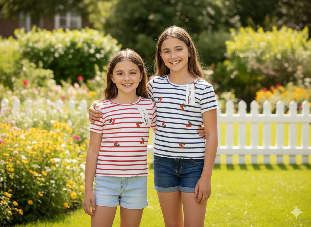 Bluzki DZIECIĘCA , Size 4-14lat, paczka 6szt ,1kolor