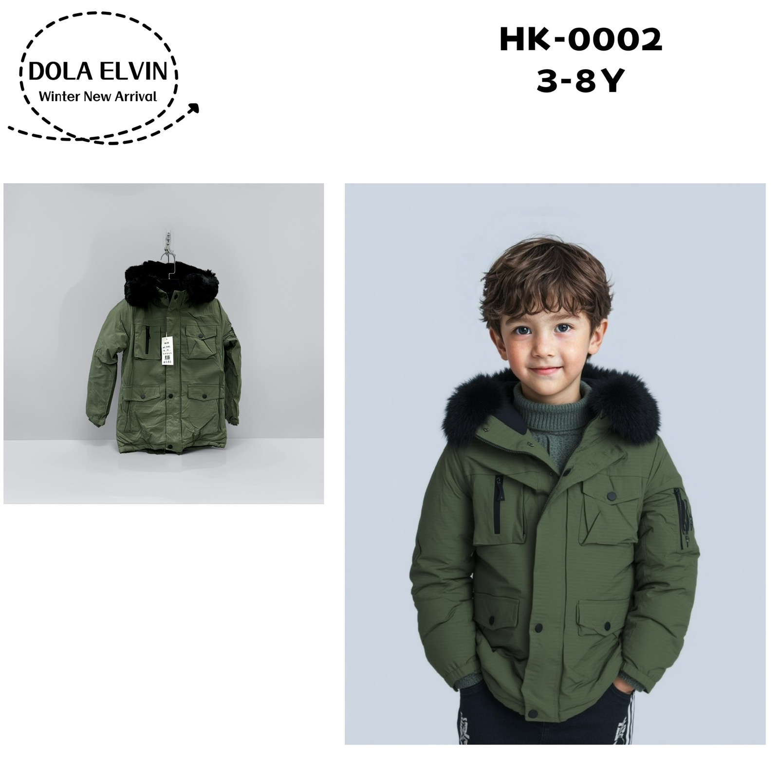 Kurtki DZIECIĘCA ,size 3-8lat,paczka 5szt ,1kolor