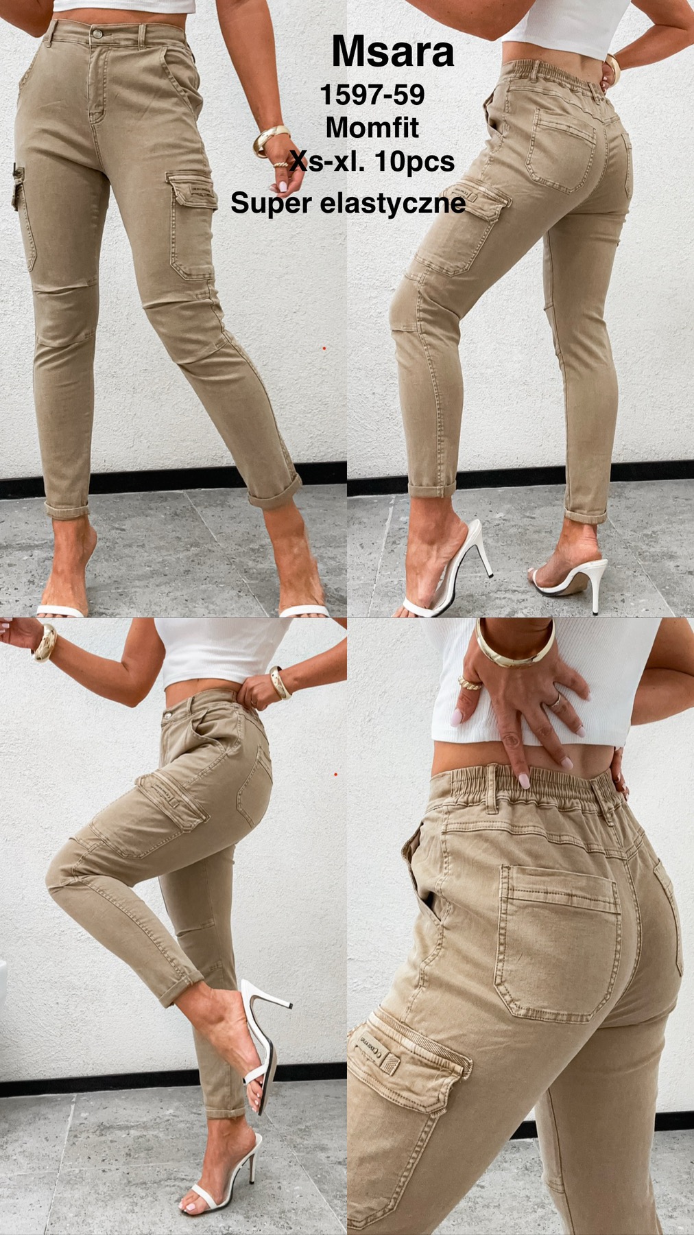 Jeansy  damskie , Size xs-xl,paczka 10szt,1kolor