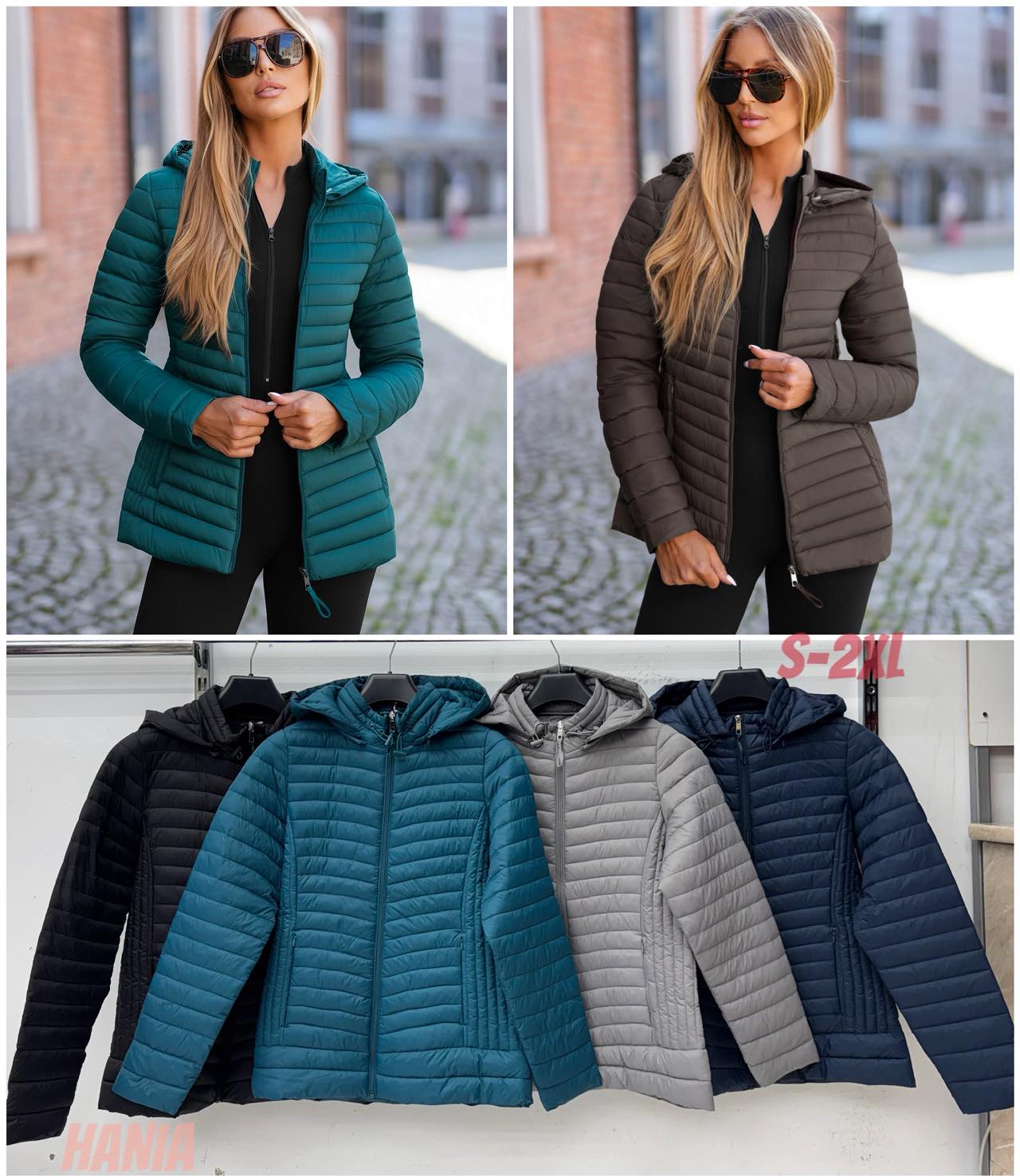 Kurtki damskie, Size s-2xl, paczka 5szt ,1kolor