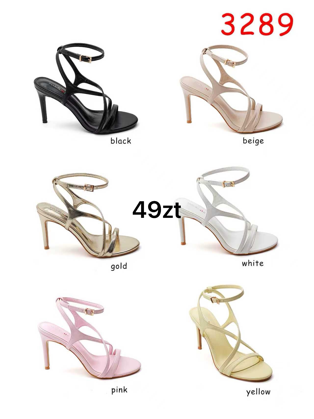 Sandały na Obcasie Damskie (36-41, 12par)