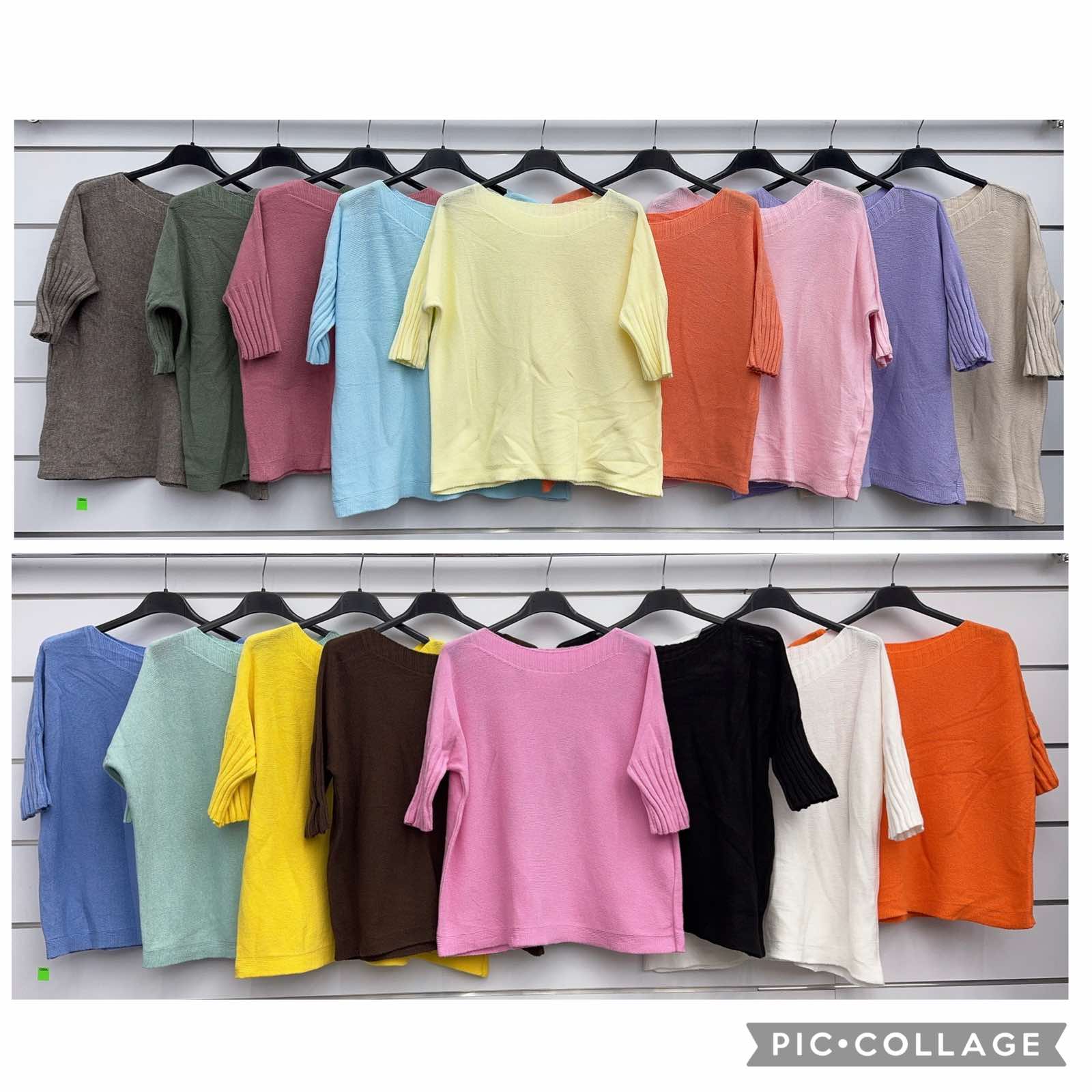 Swetry Damskie  WŁOSKA  , Size uni, paczka 6szt ,mix kolor