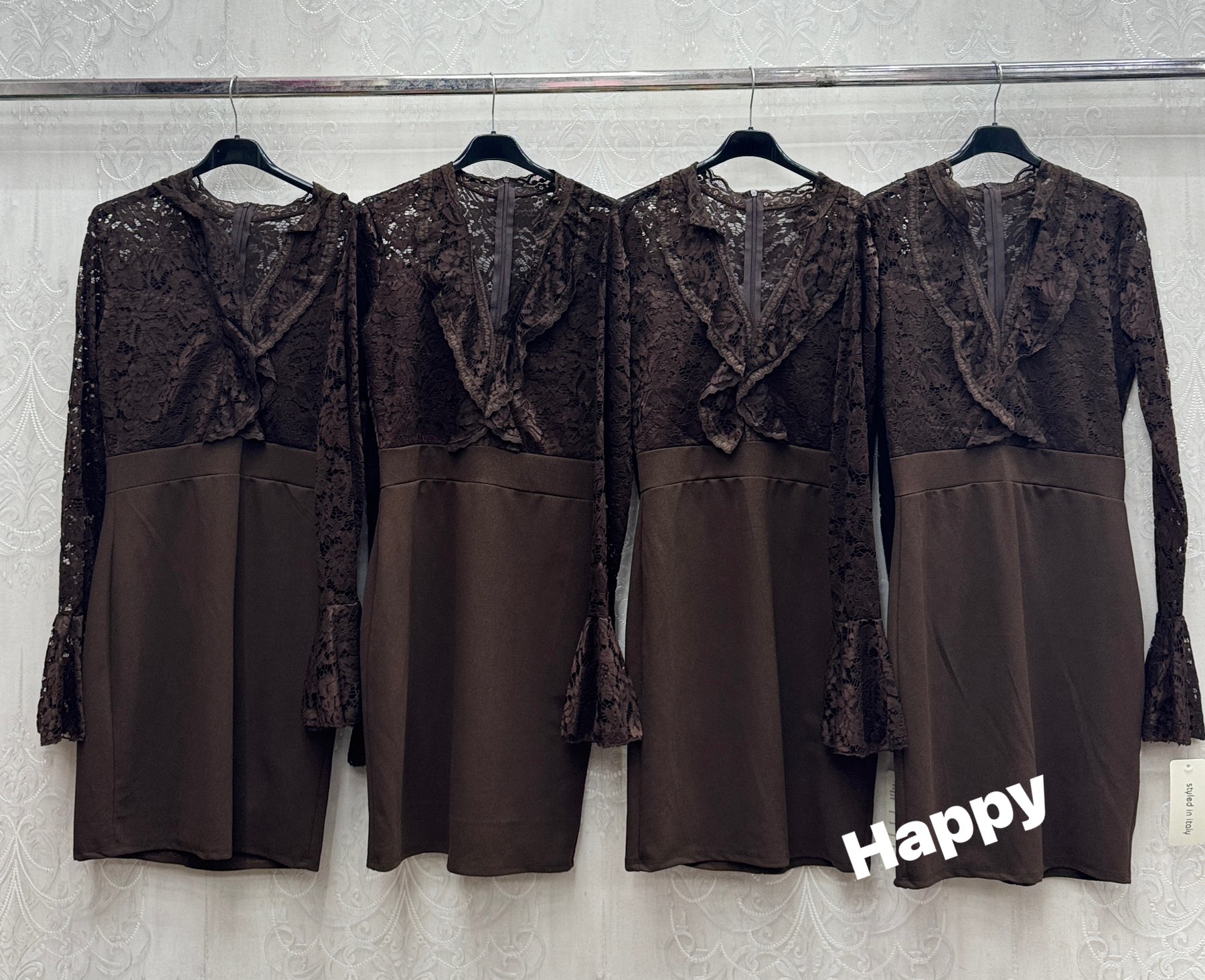 Sukienki Damskie wloskie, Size uni, paczka 6szt ,1kolor