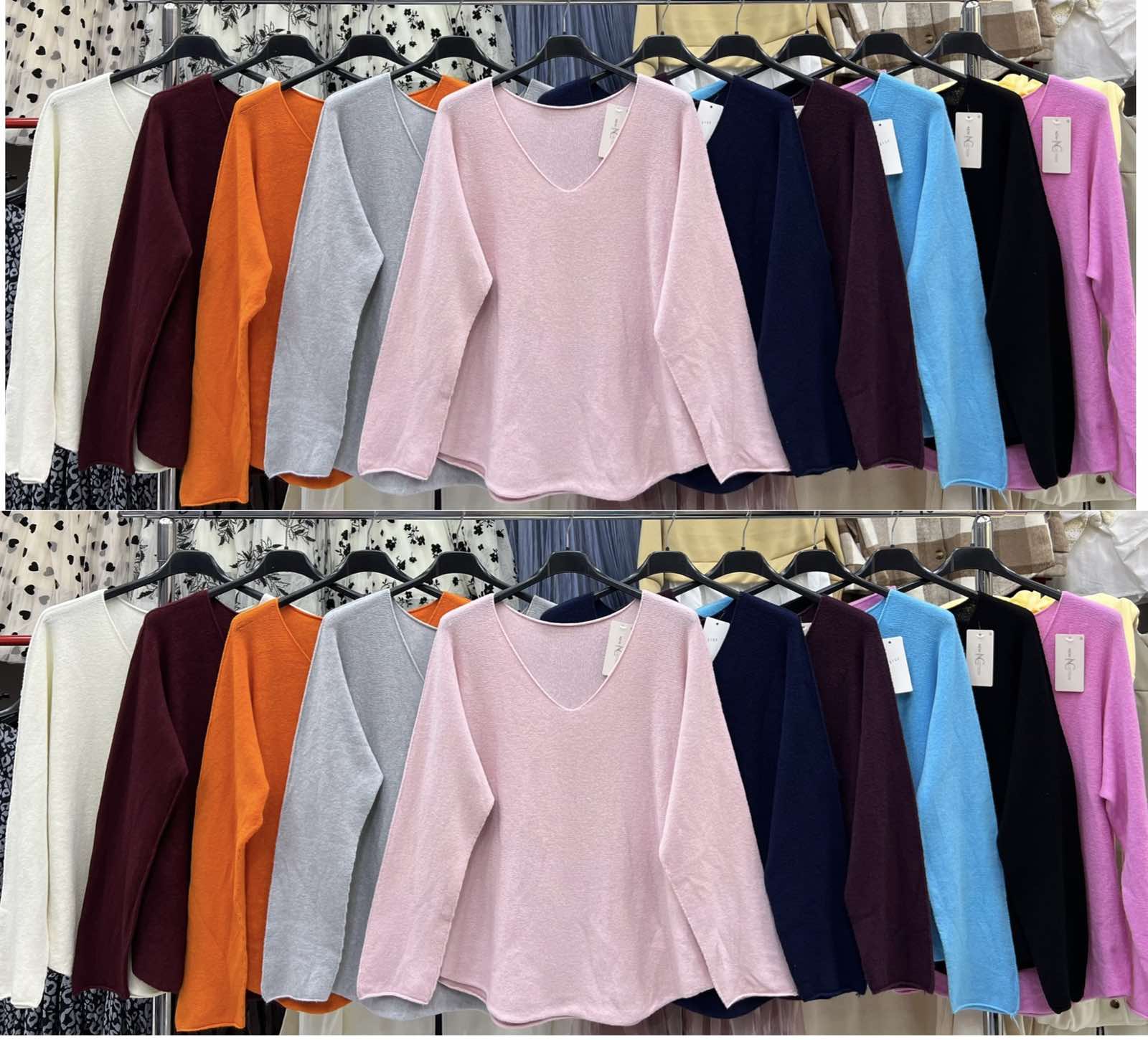 Swetry Damskie  WŁOSKA  , Size uni, paczka 6szt ,mix kolor