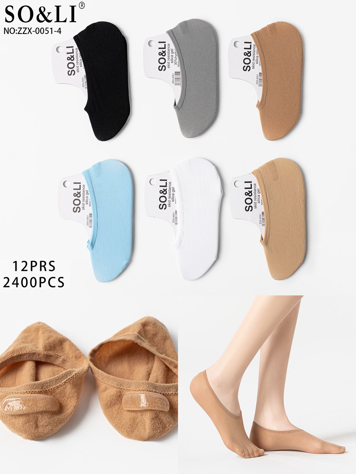 stopki damskie. (12par/paczka)