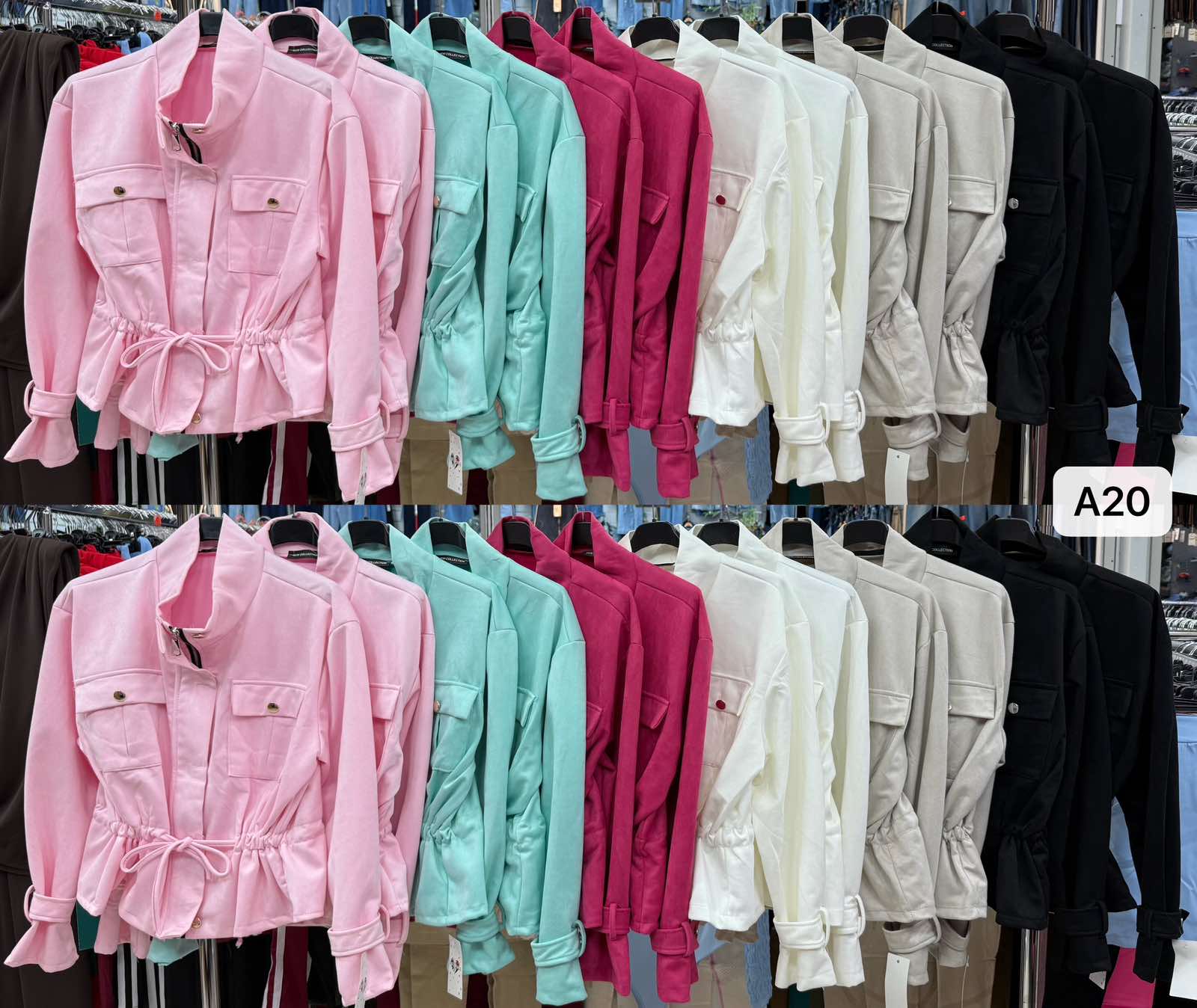 Kurtki Damskie wloskie, Size uni, paczka 6szt ,mix kolor