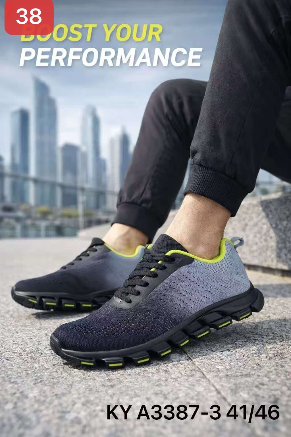 Buty Sportowe MĘSKIE (41-46, 12par)