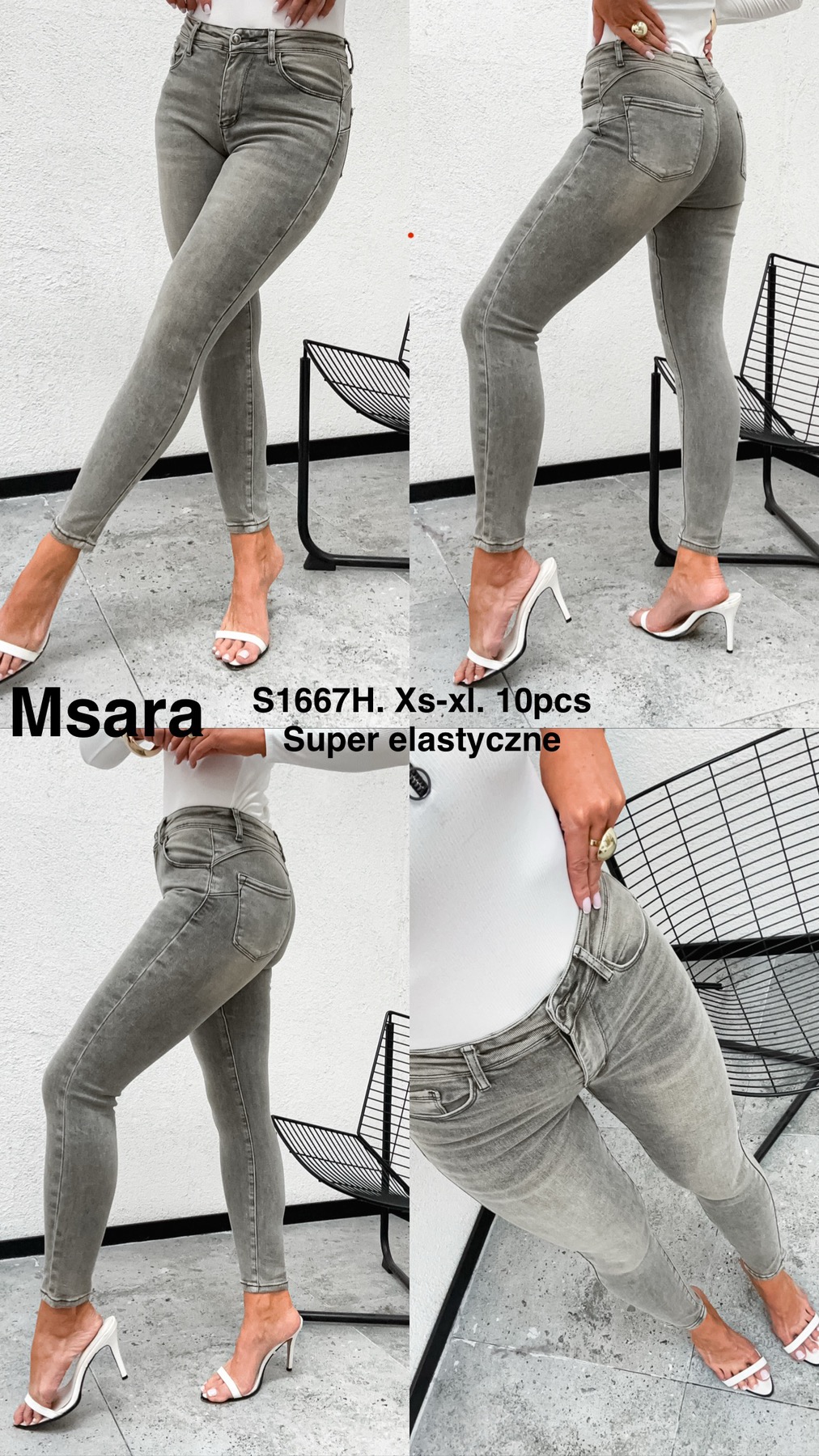 Jeansy damskie , Size xs-xl, paczka 10szt,1kolor