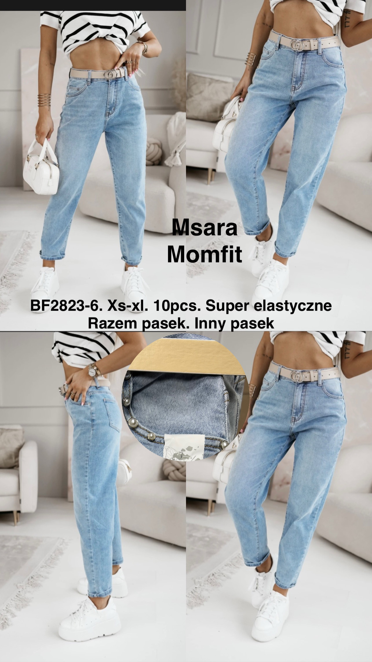 Jeansy damskie , Size xs-xl, paczka 10szt,1kolor