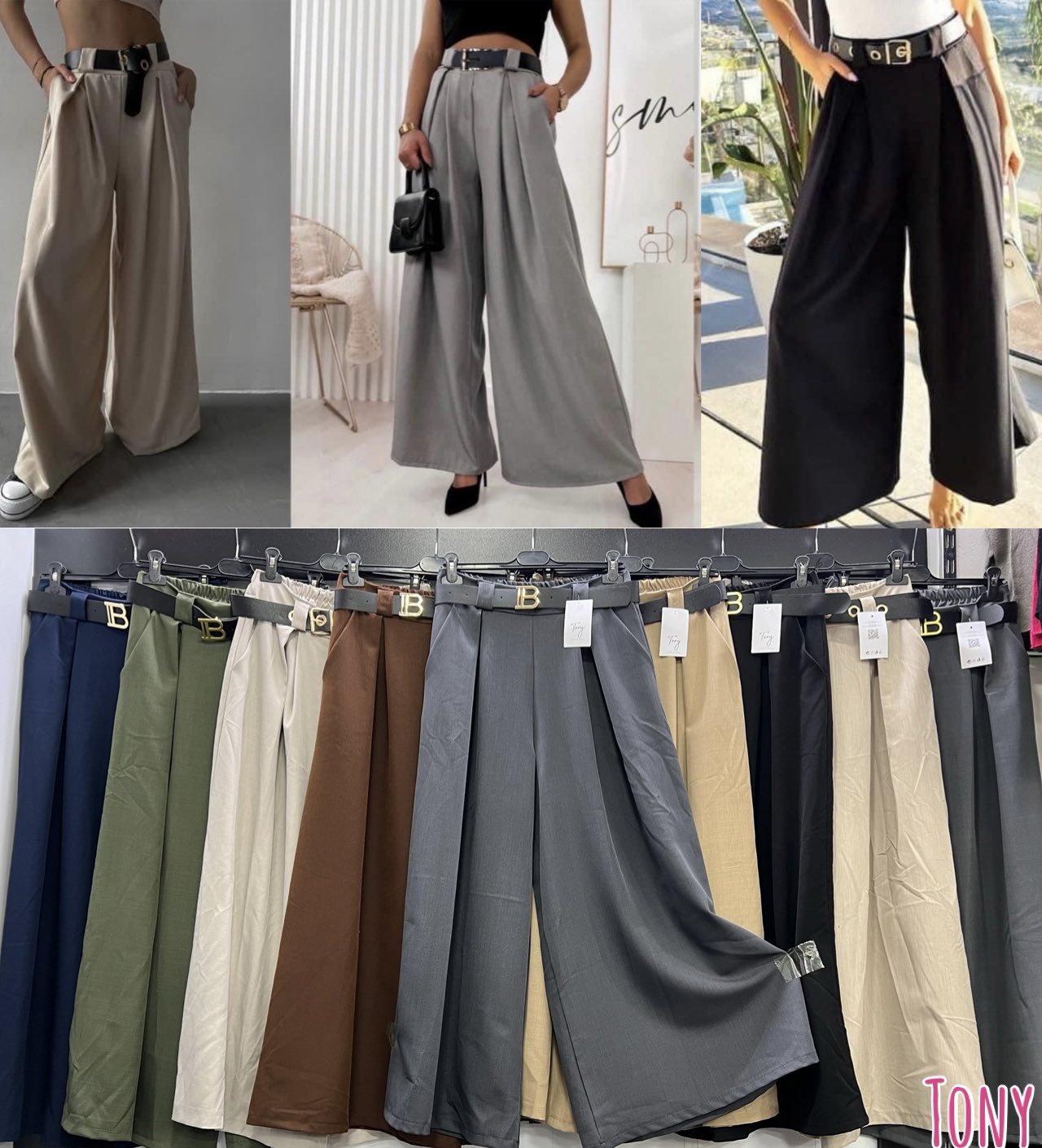 Spodnie Damskie  WŁOSKA  , Size uni, paczka 6szt ,mix kolor