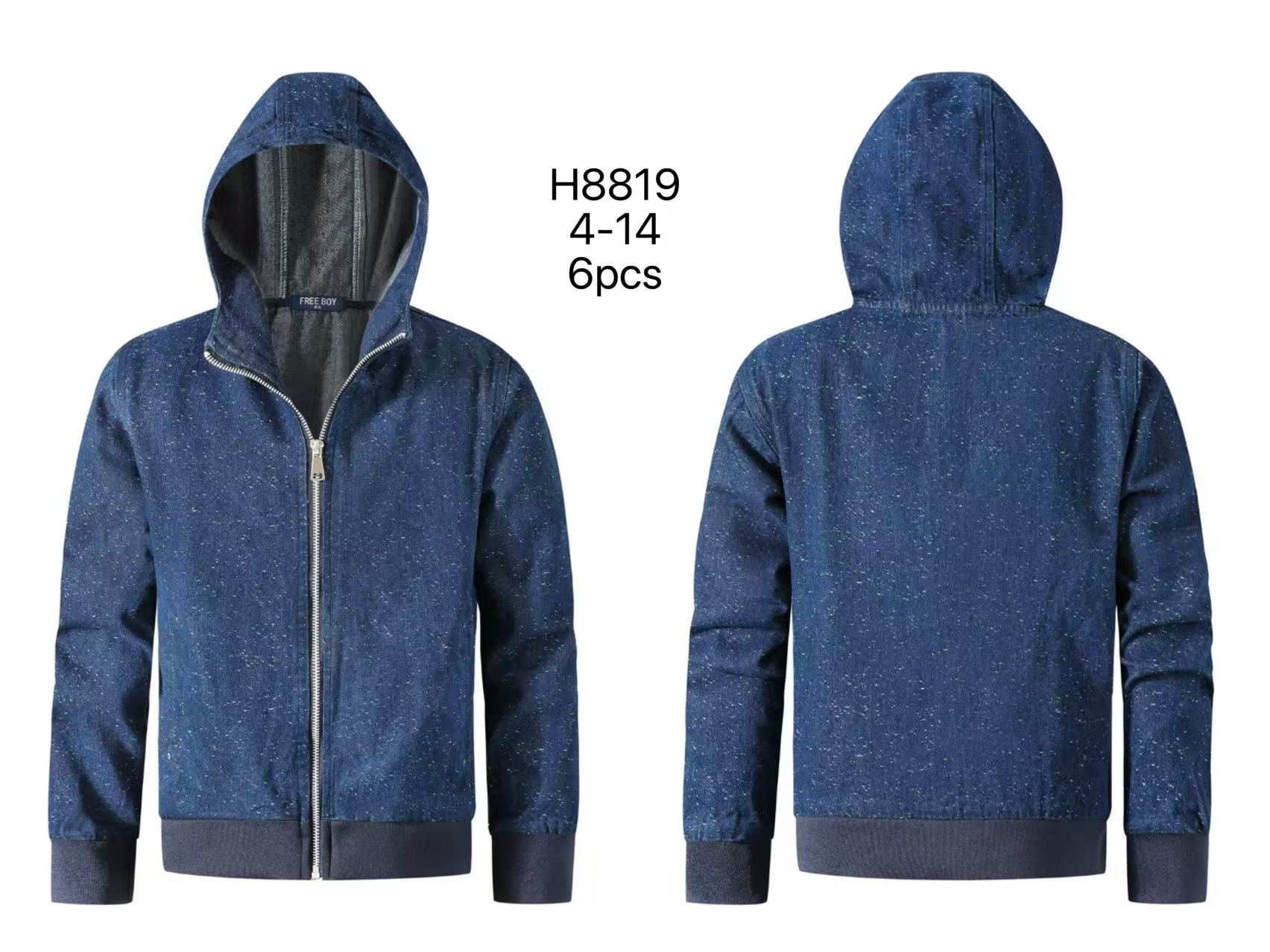 Kurtki Jeansy DZIECIĘCA , Size 4-14 lat, paczka 6szt ,1kolor