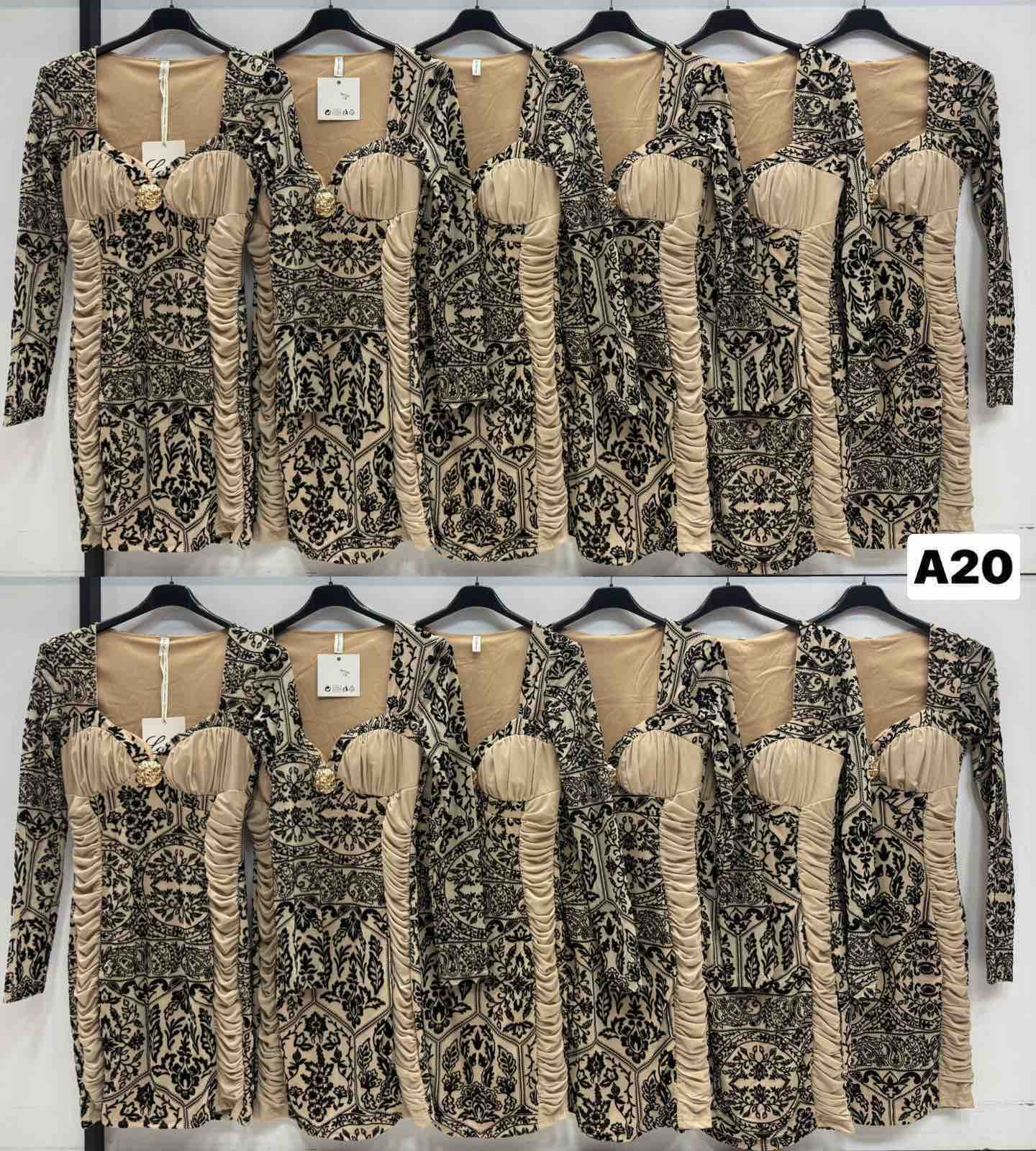 Sukienki Damskie wloskie, Size uni, paczka 6szt ,1kolor