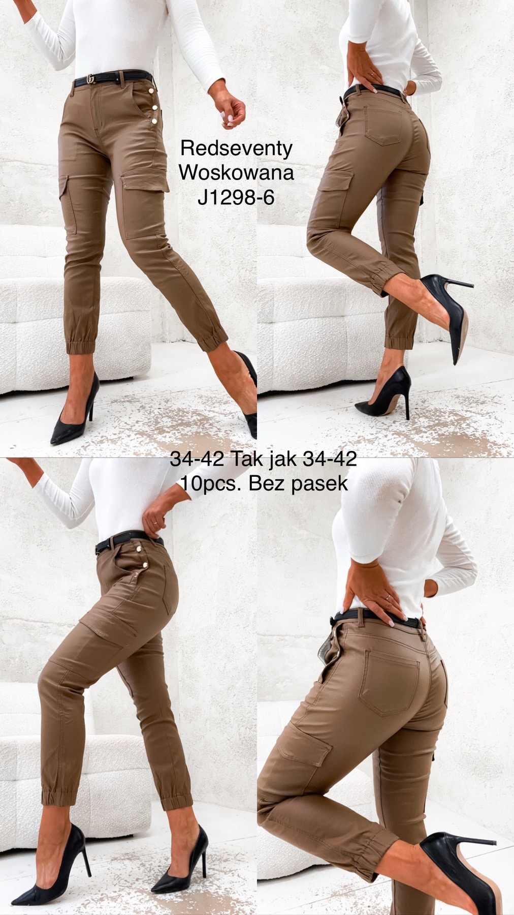 Spodnie skórzane damskie , Size 32-42,paczka 10szt,1kolor