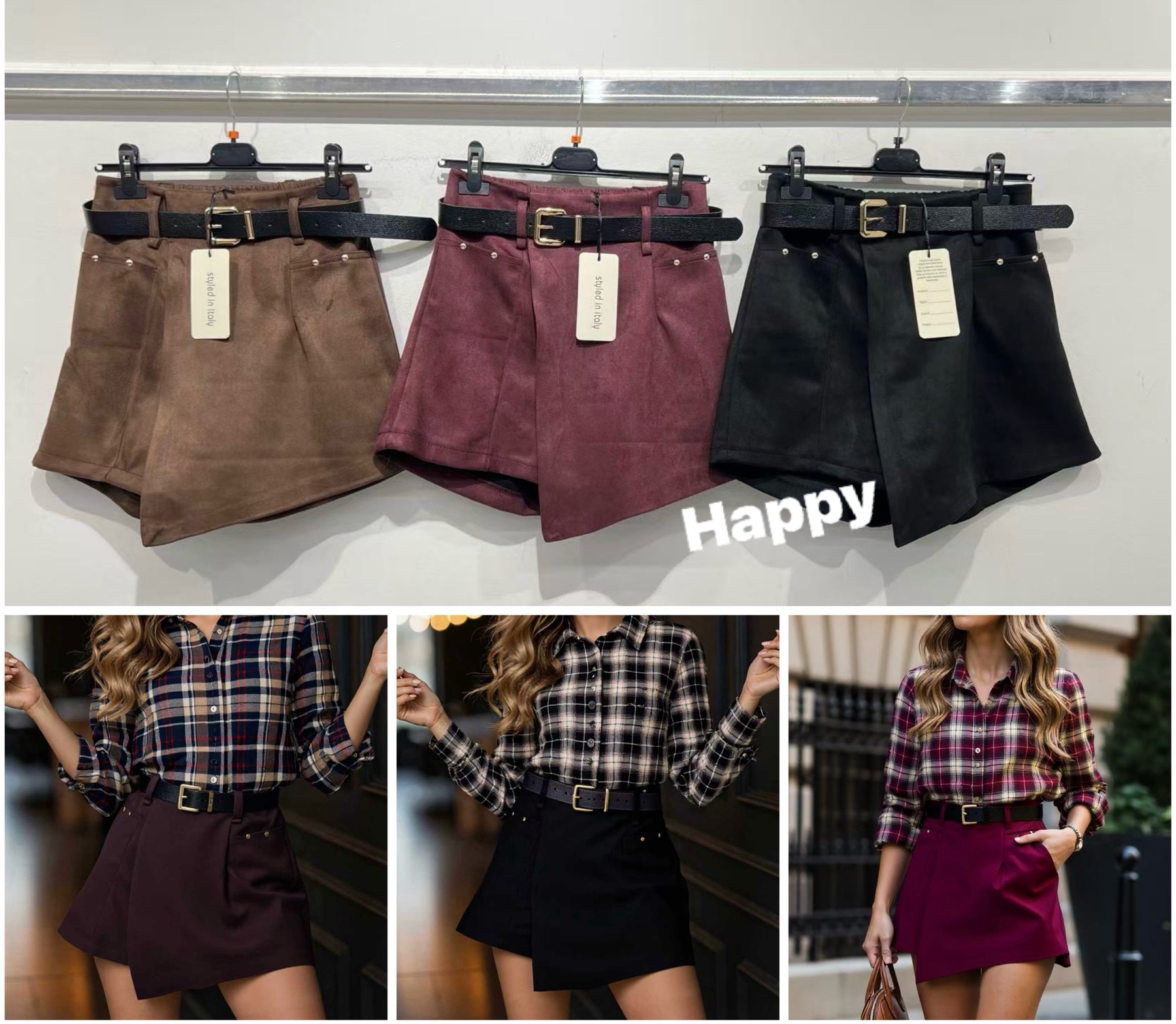 Spódnica Damskie Włoskie , Size uni, paczka 6szt ,mix kolor