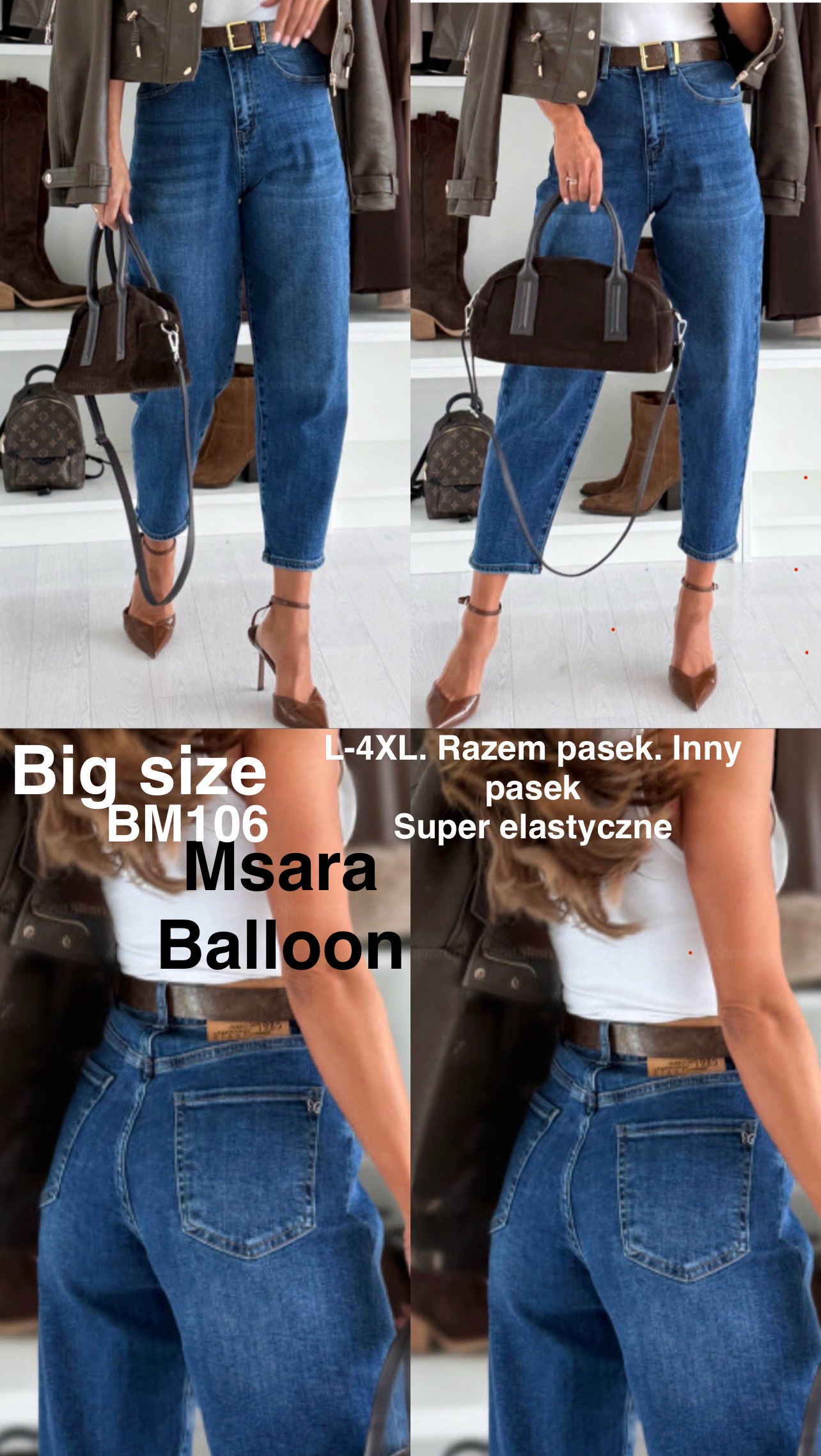 Jeansy damskie , Size l-4xl, paczka 10szt,1kolor