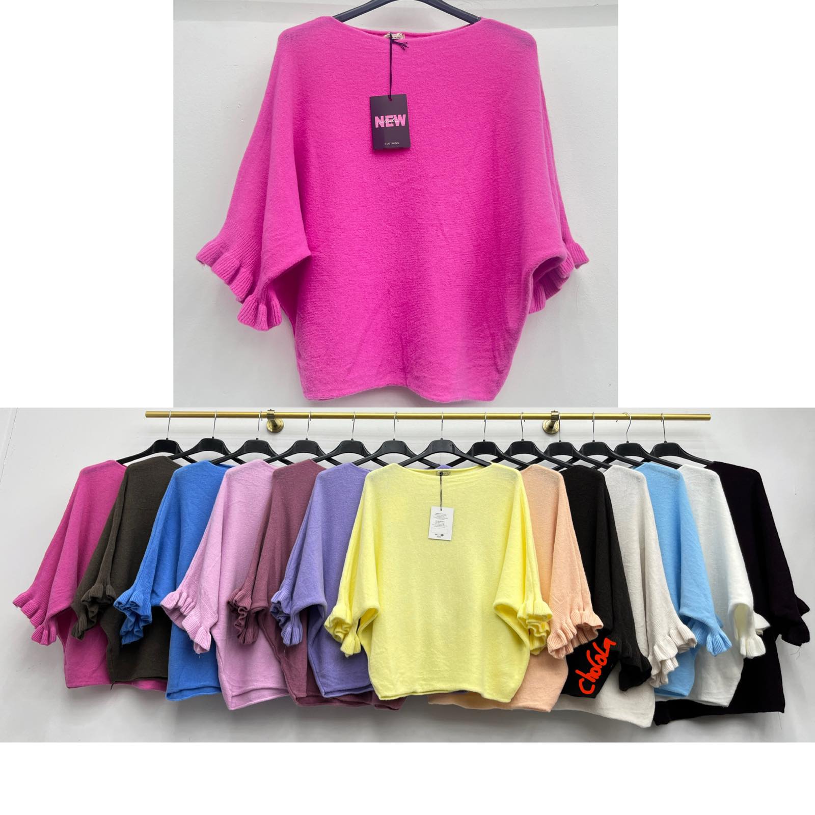 Swetry Damskie WŁOSKA, Size uni, paczka 6szt ,mix kolor