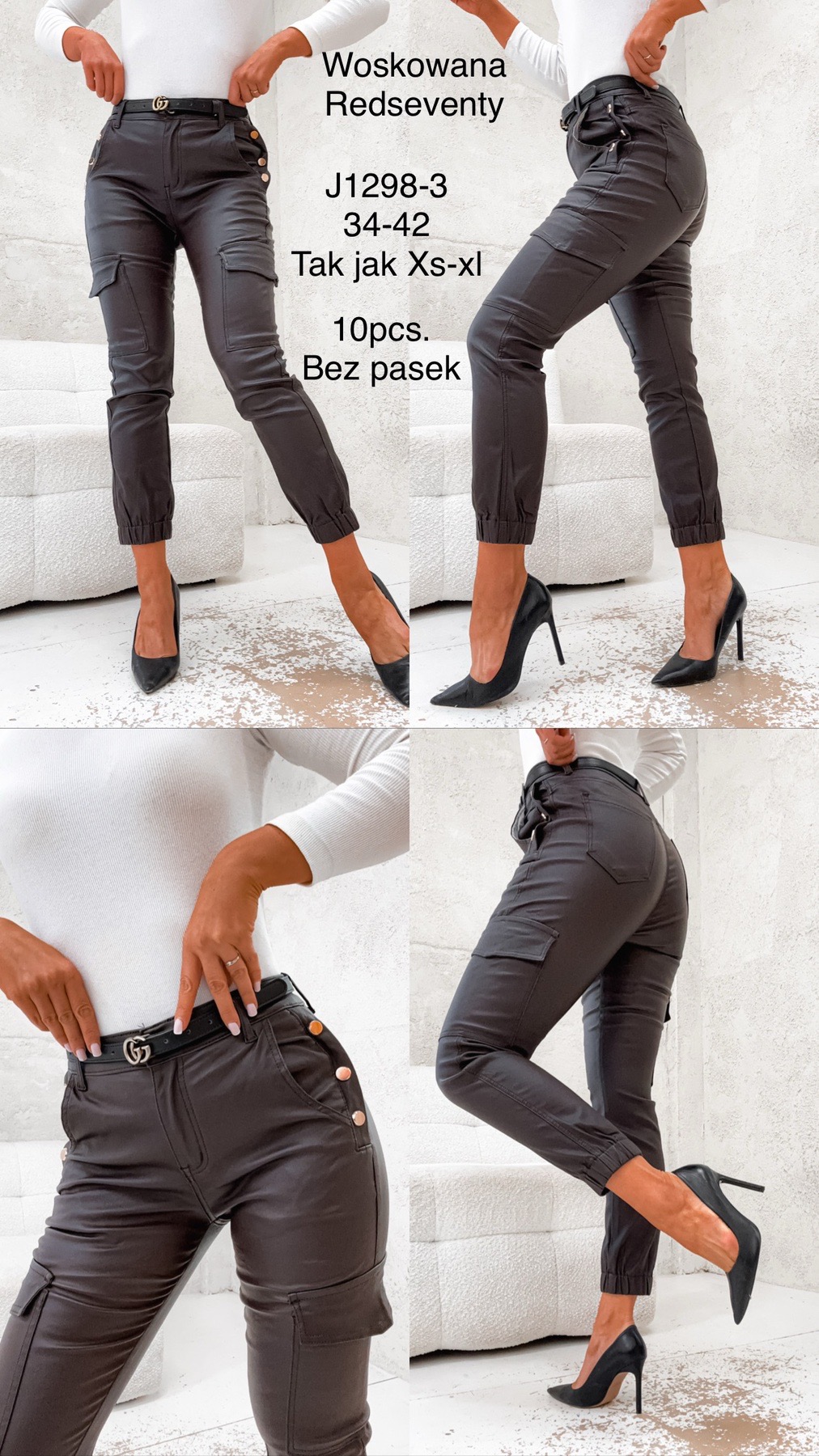 Spodnie skórzane damskie , Size xs-xl, paczka 10szt,1kolor