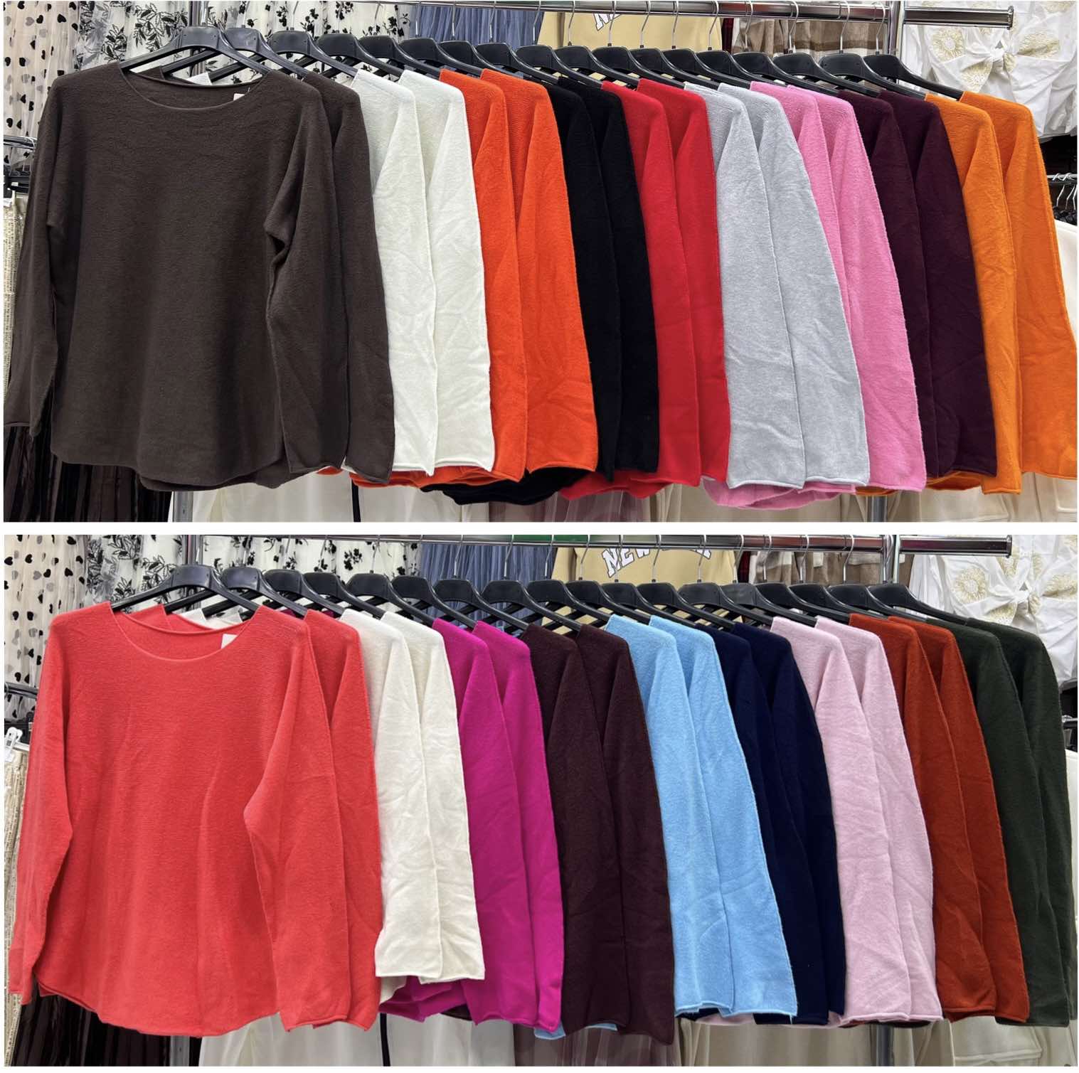 Swetry Damskie  WŁOSKA  , Size uni, paczka 6szt ,mix kolor