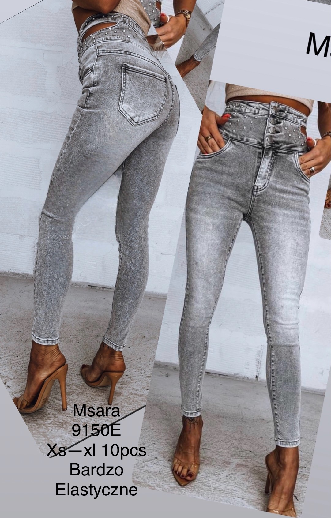 Jeansy damskie , Size xs-xl, paczka 10szt,1kolor