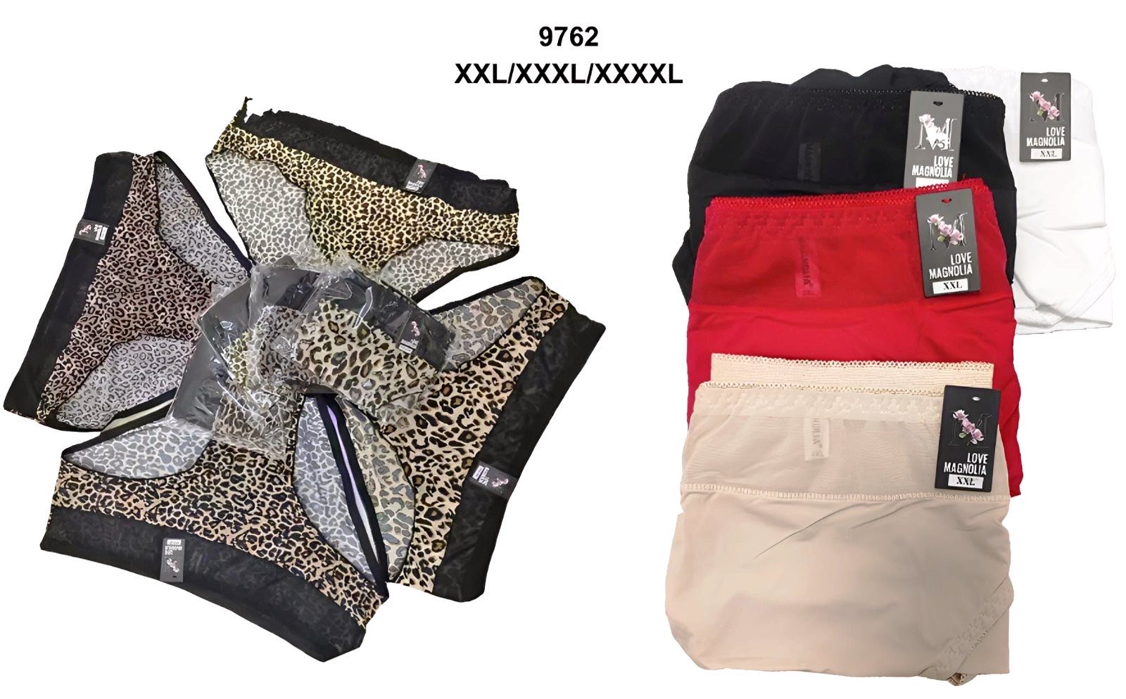 Majtki damskie , Size 2xl-4xl, paczka 24szt ,mix kolor