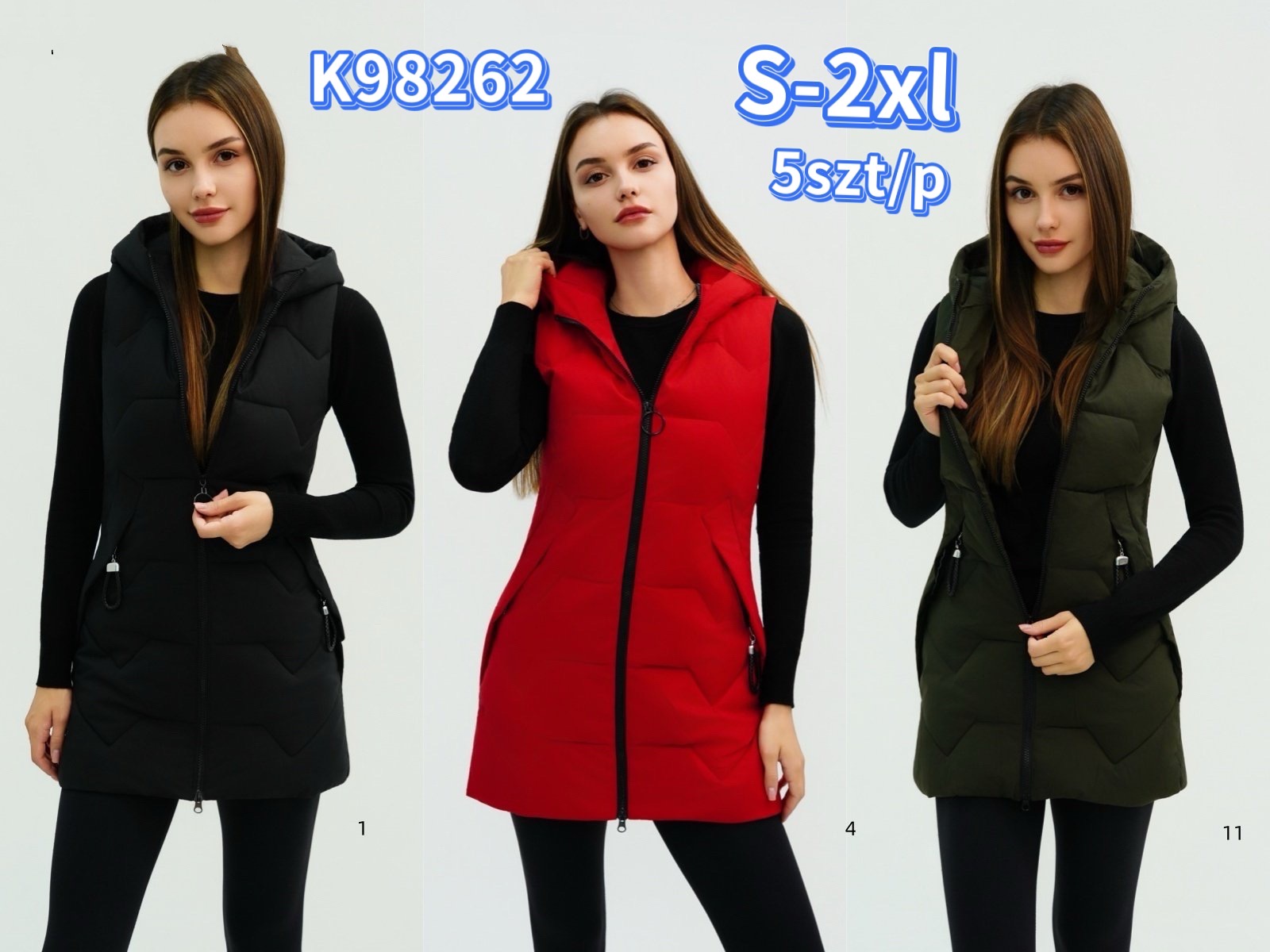 Kamizelki damskie ,size s-2xl,paczka 5szt,1kolor