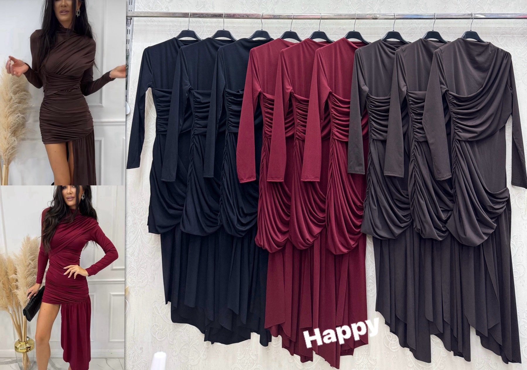 Sukienki Damskie wloskie, Size uni, paczka 6szt ,mix kolor