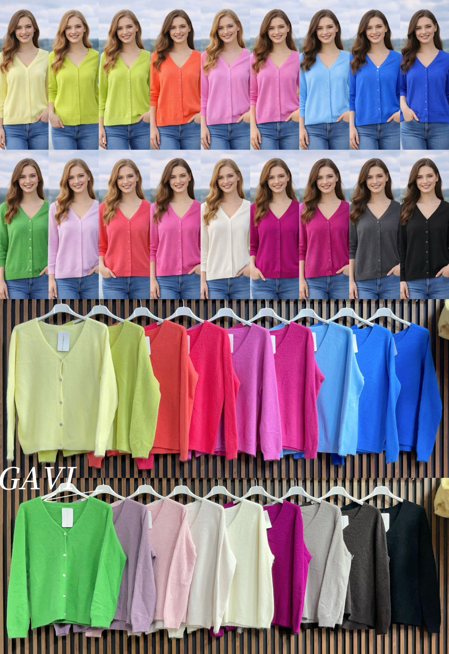 Swetry Damskie  WŁOSKA  , Size uni, paczka 6szt ,mix kolor