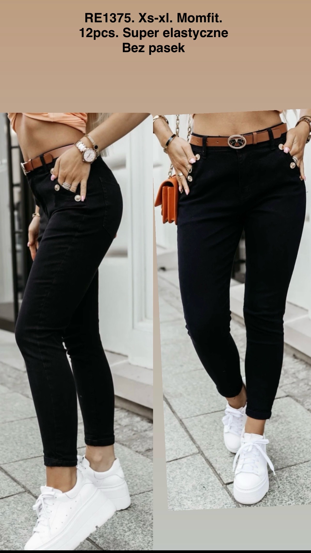 Jeansy damskie , Size xs-xl,paczka 12szt,1kolor