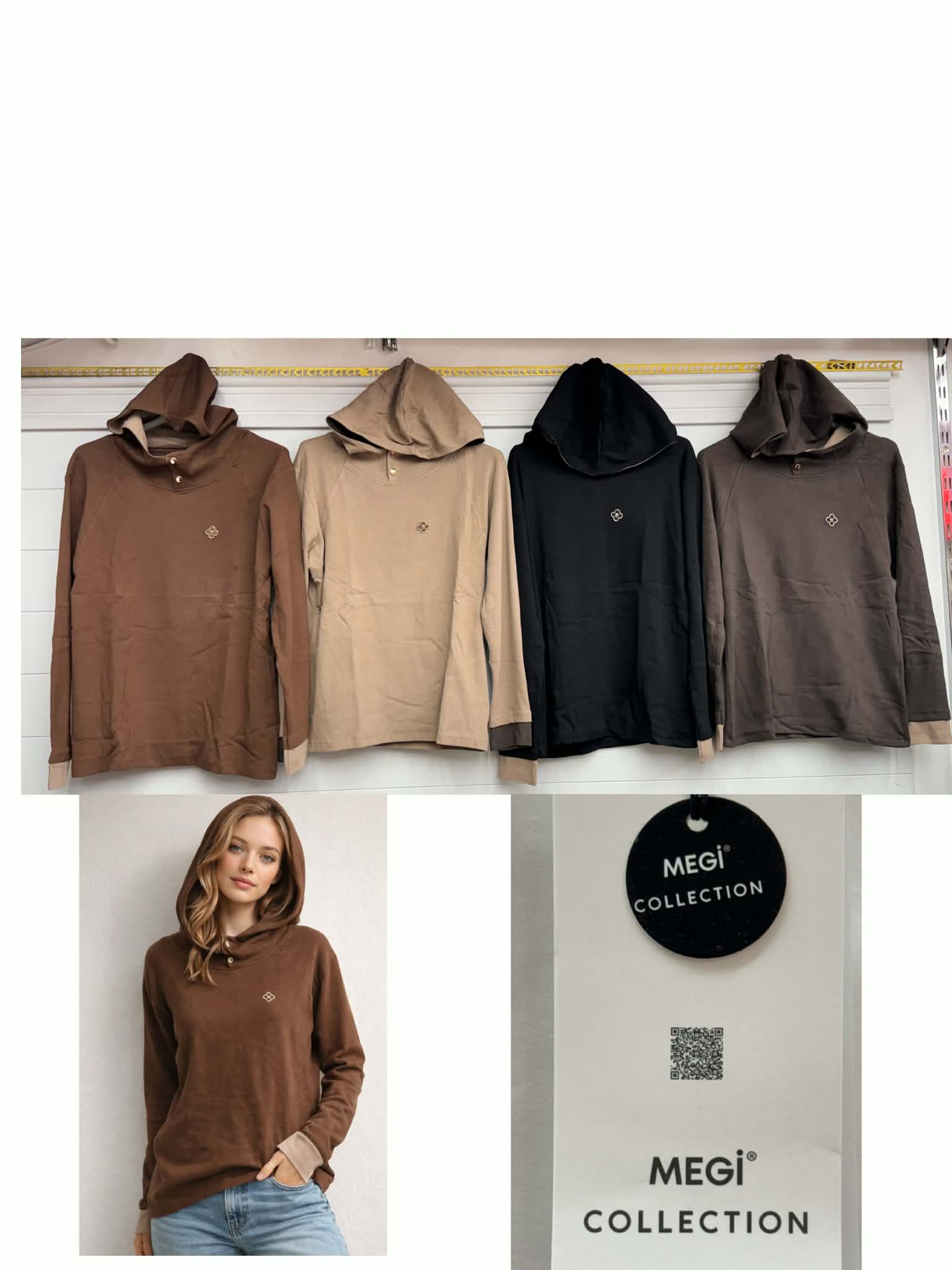 Bluzy damskie tureckie, Size uni, paczka 6szt,mix kolor