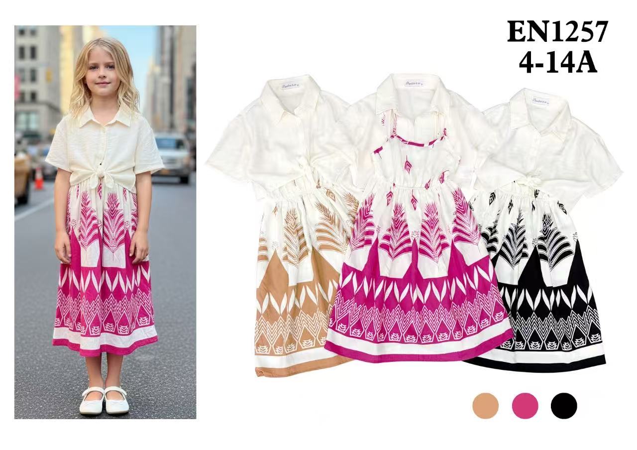 Sukienki DZIECIĘCA ,size 4-14 lat,paczka 18szt ,mix kolor