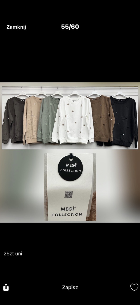 Bluzy Damskie TURECKA, Size uni, paczka 6szt ,mix kolor