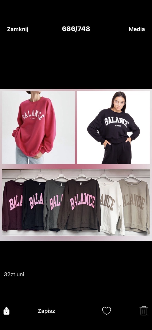 Bluzy Damskie TURECKA, Size uni, paczka 6szt ,mix kolor