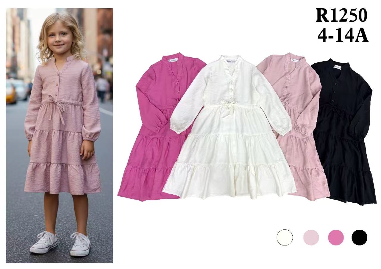 Sukienki DZIECIĘCA ,size 4-14 lat,paczka 24szt ,mix kolor